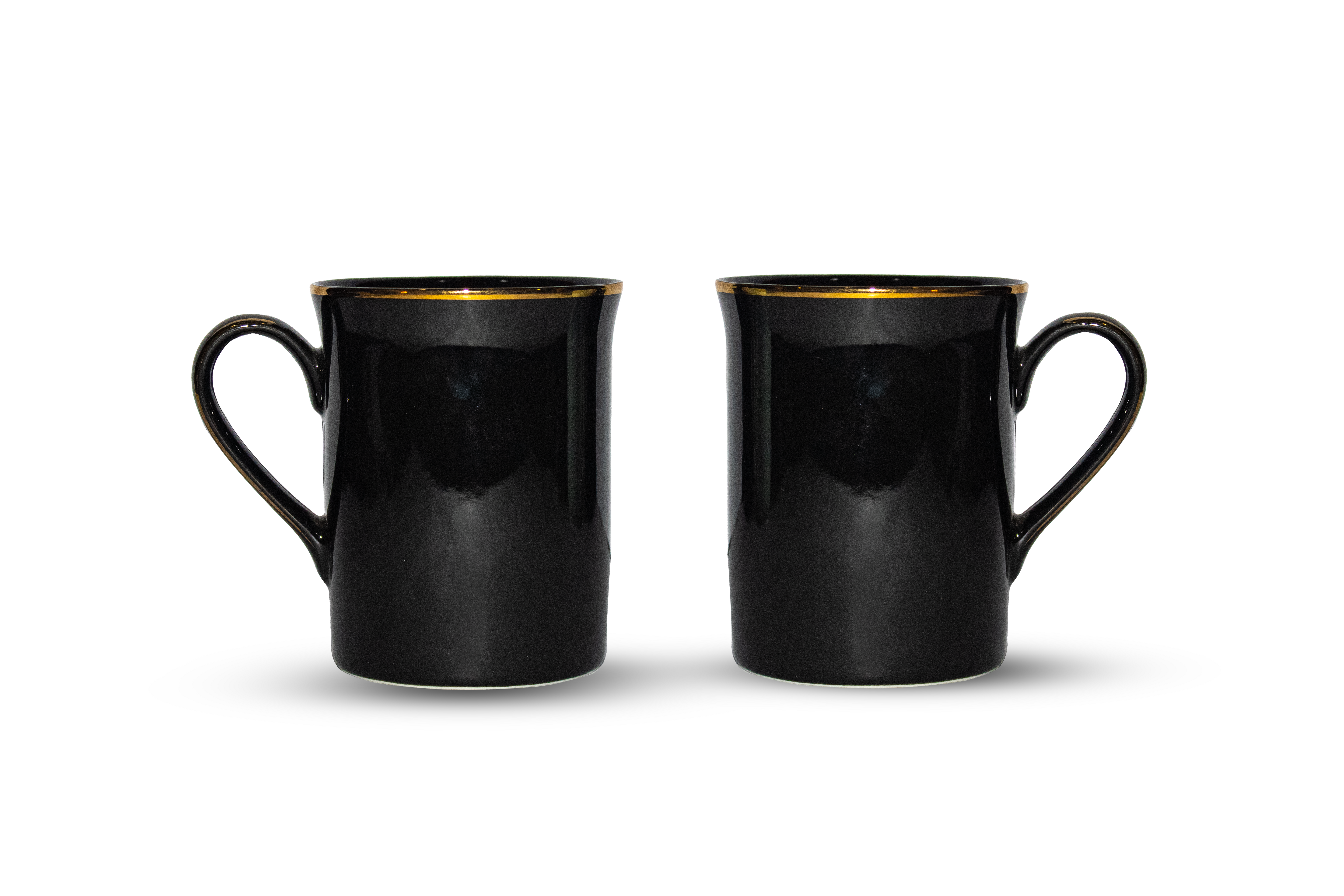 Azure by Dankotuwa Black – Set of 2 Gold Lining Mug Set
