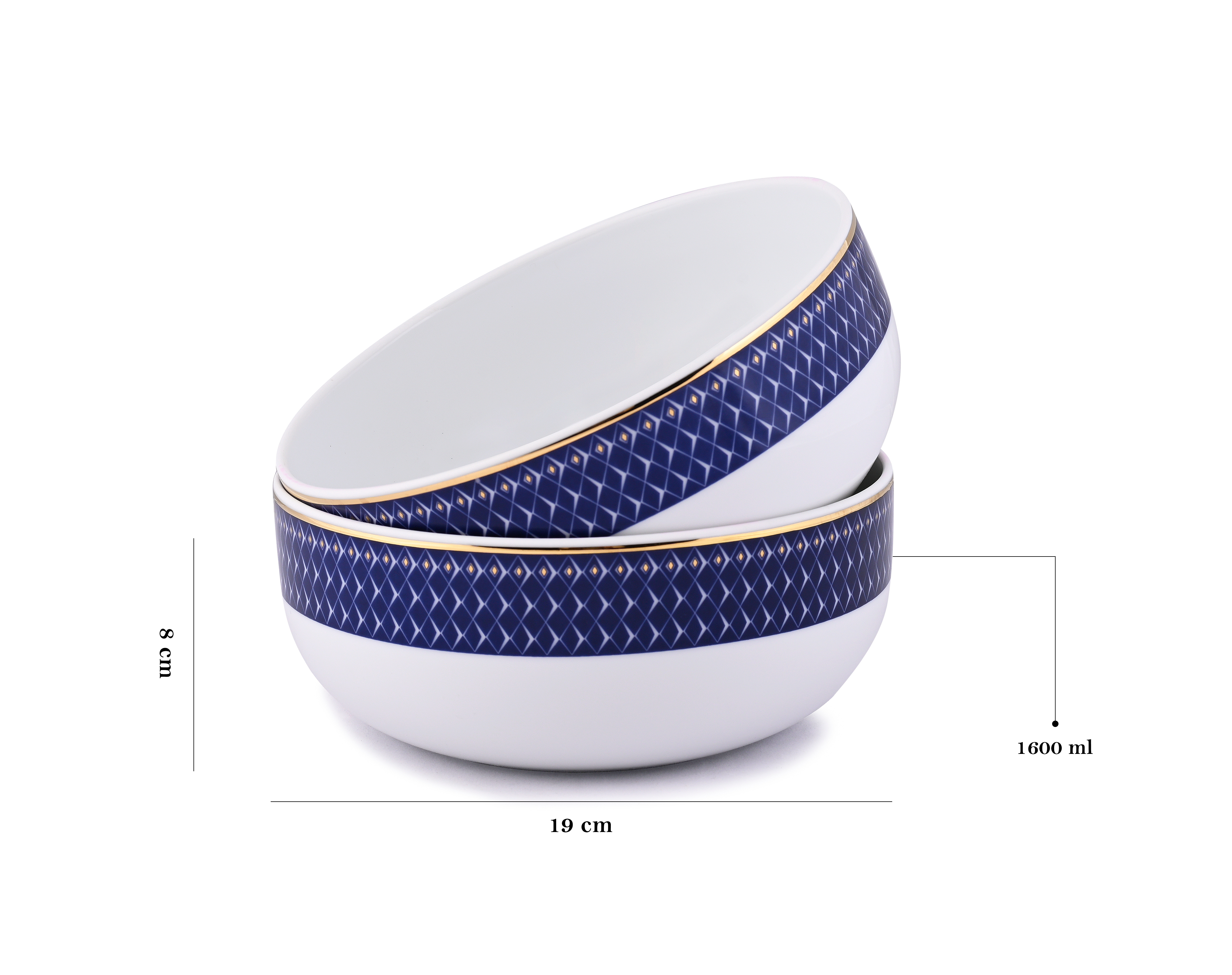 Azure By Dankotuwa Ocean Flore 21-Piece Porcelain Dinner Set - Gold Lining