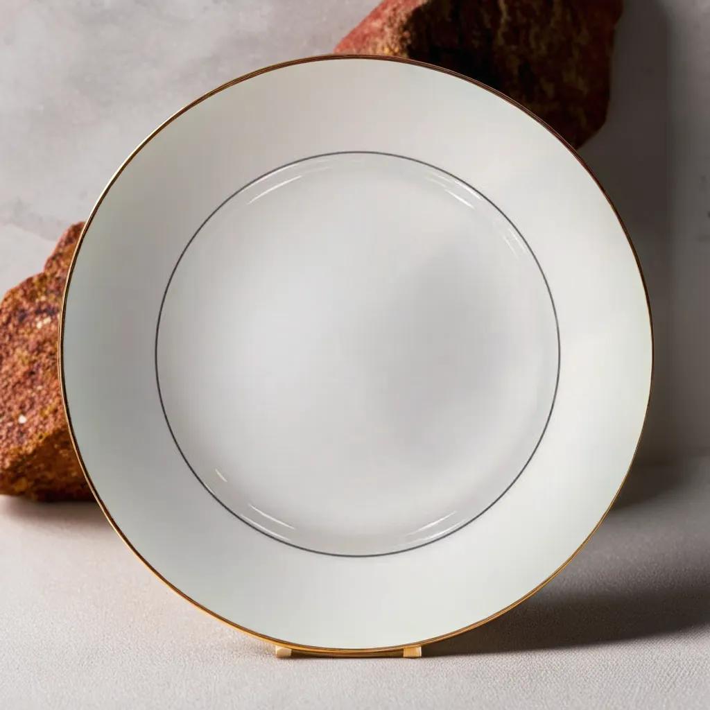 Azure Opaline Gold – 21 Piece Gold Dinner Set