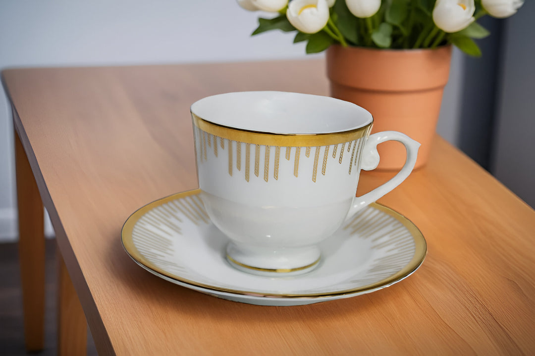 Azure by Dankotuwa Kane – 12 Piece Gold Lining Tea Set