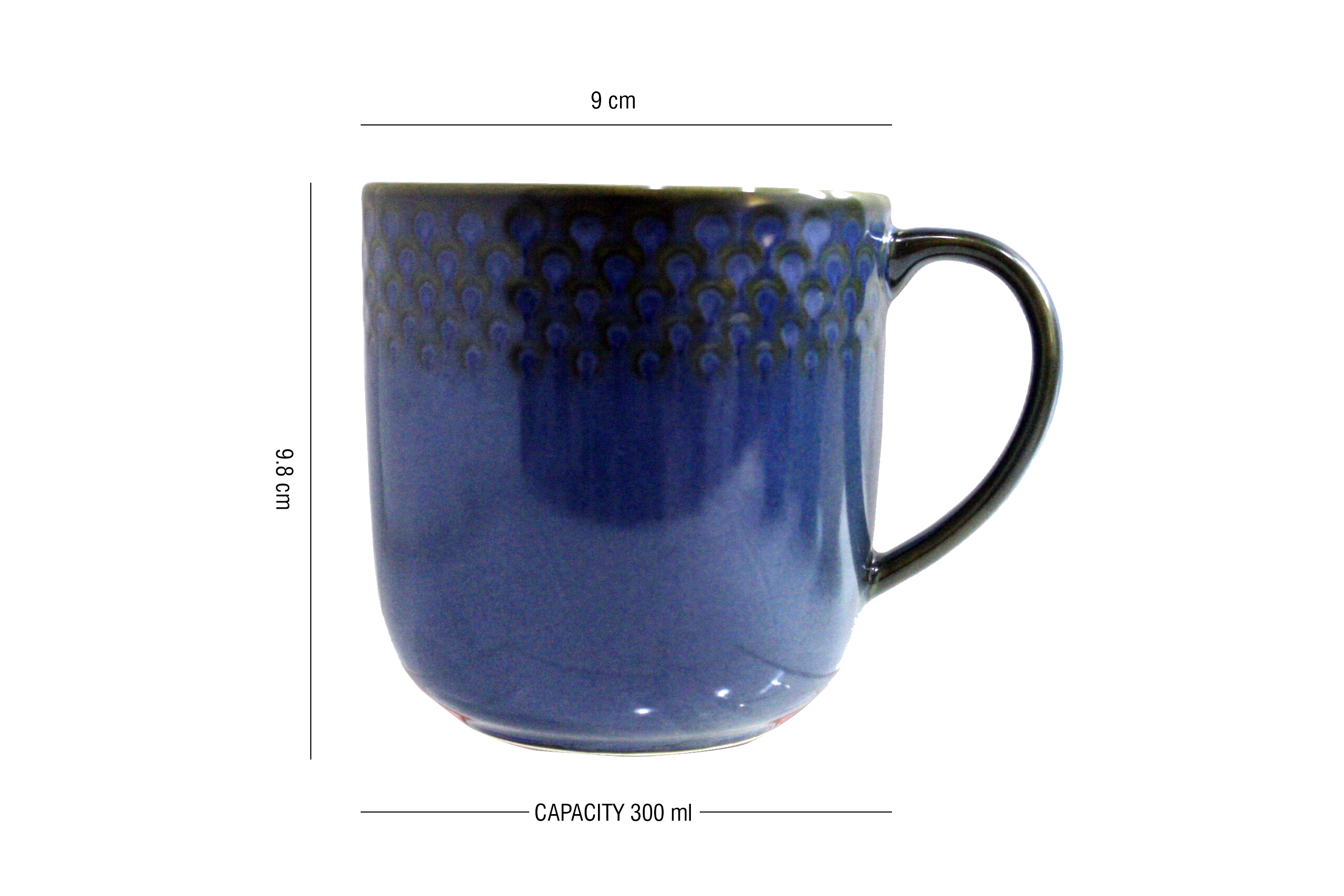 Azure by Dankotuwa Waterdrop Reactive Blue – Set of 2 Mug Set