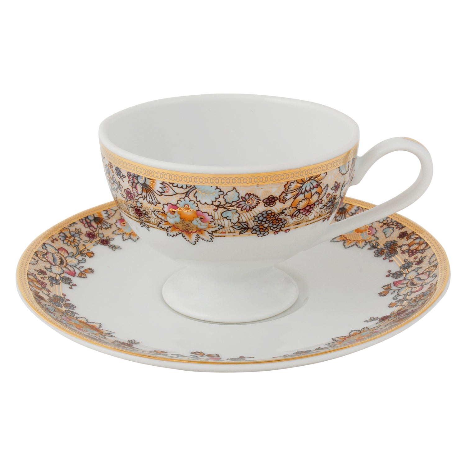 Formal 17-Piece Tea Set- Gold Trim