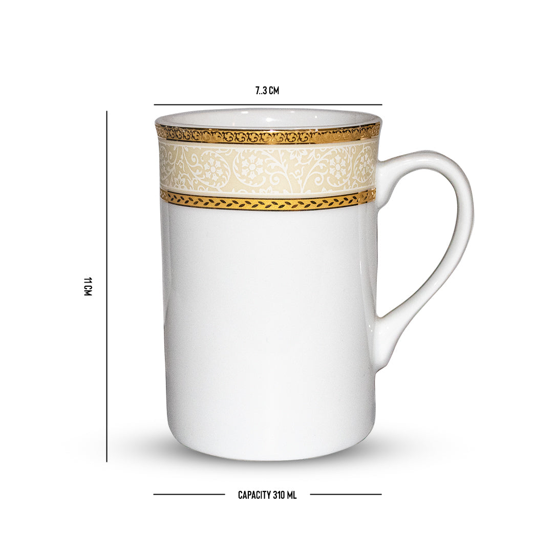 Azure Imperial Grace – Set of 2 Gold Lining Mug Set