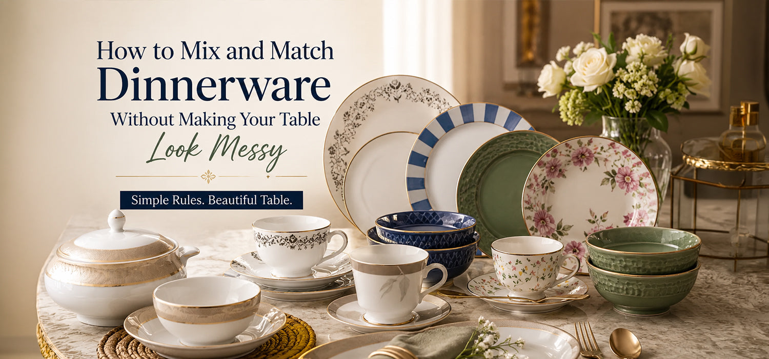 How to Mix and Match Dinnerware Without Making Your Table Look Messy