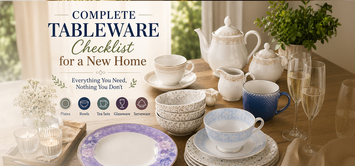 Complete Tableware Checklist for a New Home