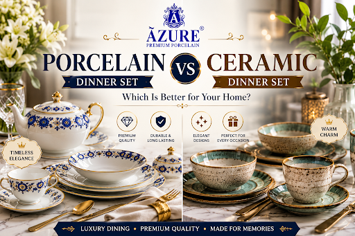 Porcelain Dinner Set vs Ceramic Dinner Set: Which Is Better for Your Home?
