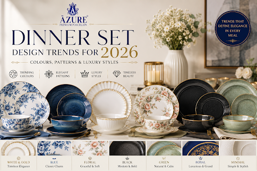 Dinner Set Design Trends for 2026: Colours, Patterns & Luxury Styles