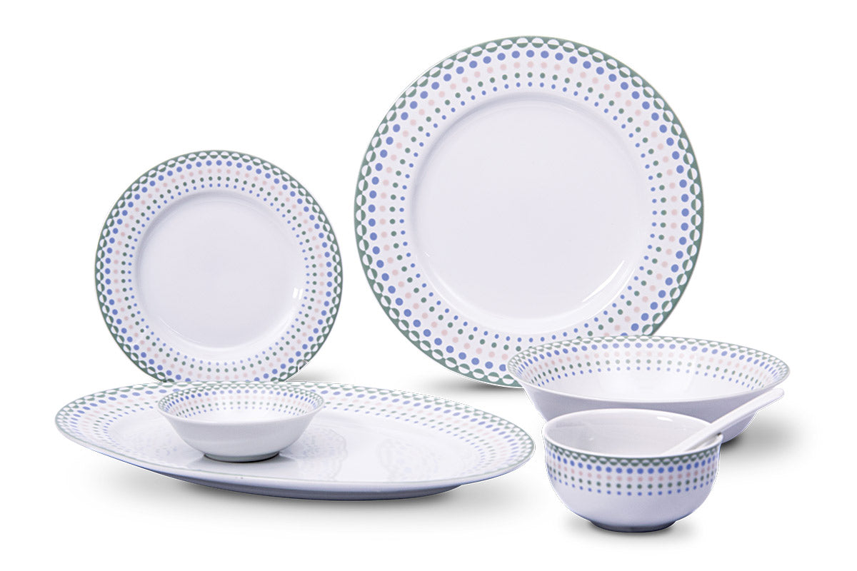 Azure Pastel Dusk – 21 Piece Dinner Set