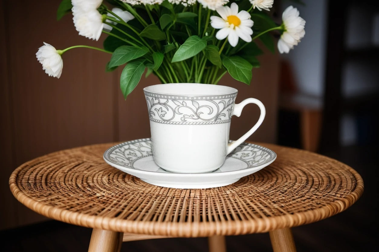 Azure Victorian Grace – 12-Piece Tea Set