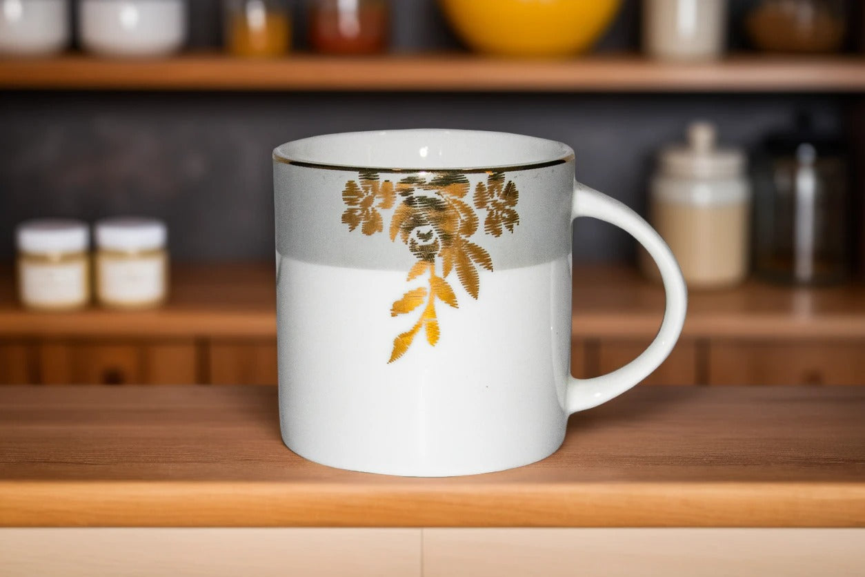 Azure Golden Whisper – Set of 6 Gold Lining Mug Set