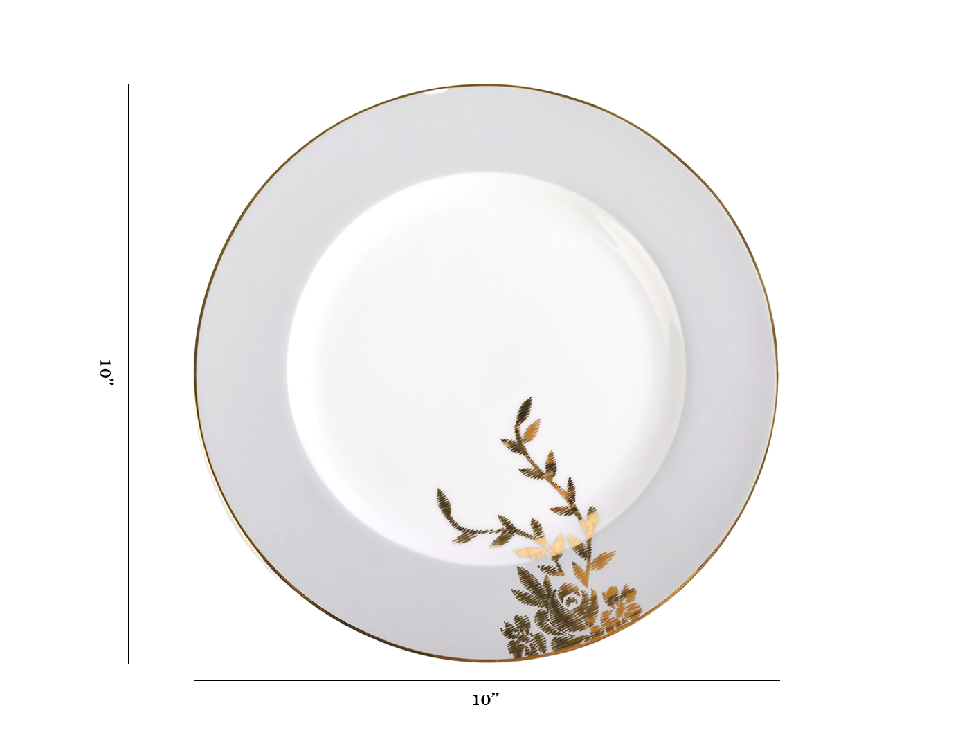 Azure Golden Whisper – 21 Piece Gold Dinner Set