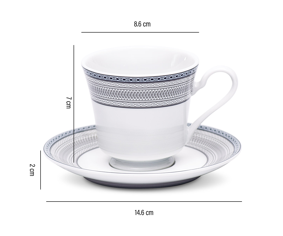 Azure Regal Weave – 12-Piece Tea Set