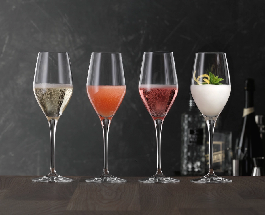 SPIEGELAU Prosecco Crystal Glasses (258ml, Set of 4) - Made in Germany