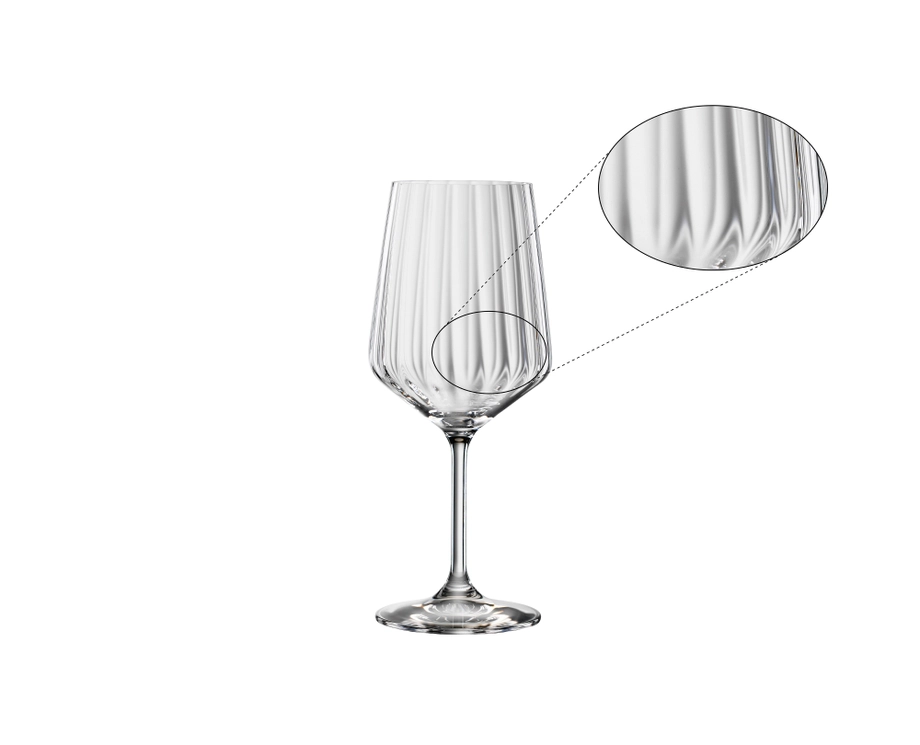 Spiegelau Lifestyle Red Wine Glasses (630ml, Set of 4) - Crystal Glass - Made in Germany