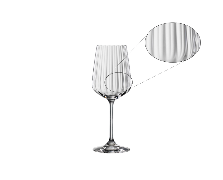 Spiegelau Lifestyle White Wine Glasses (440ml, Set of 4) - Crystal Glass - Made in Germany