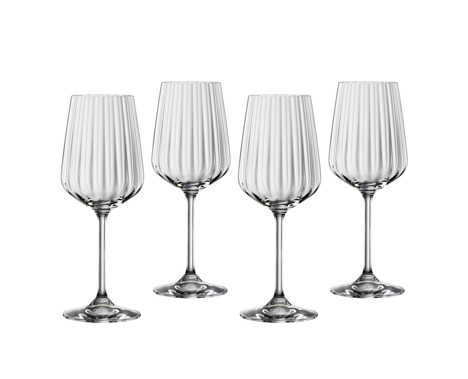 Spiegelau Lifestyle White Wine Glasses (440ml, Set of 4) - Crystal Glass - Made in Germany