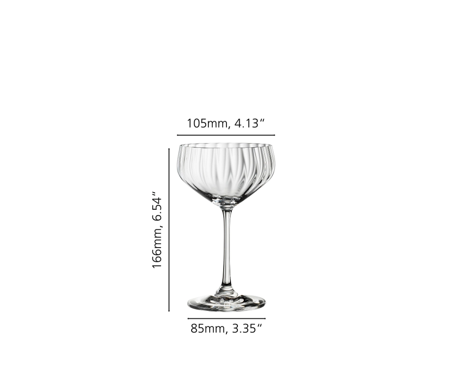 SPIEGELAU LifeStyle 4-Piece Coupette Glass Set – Crystal Cocktail Glasses