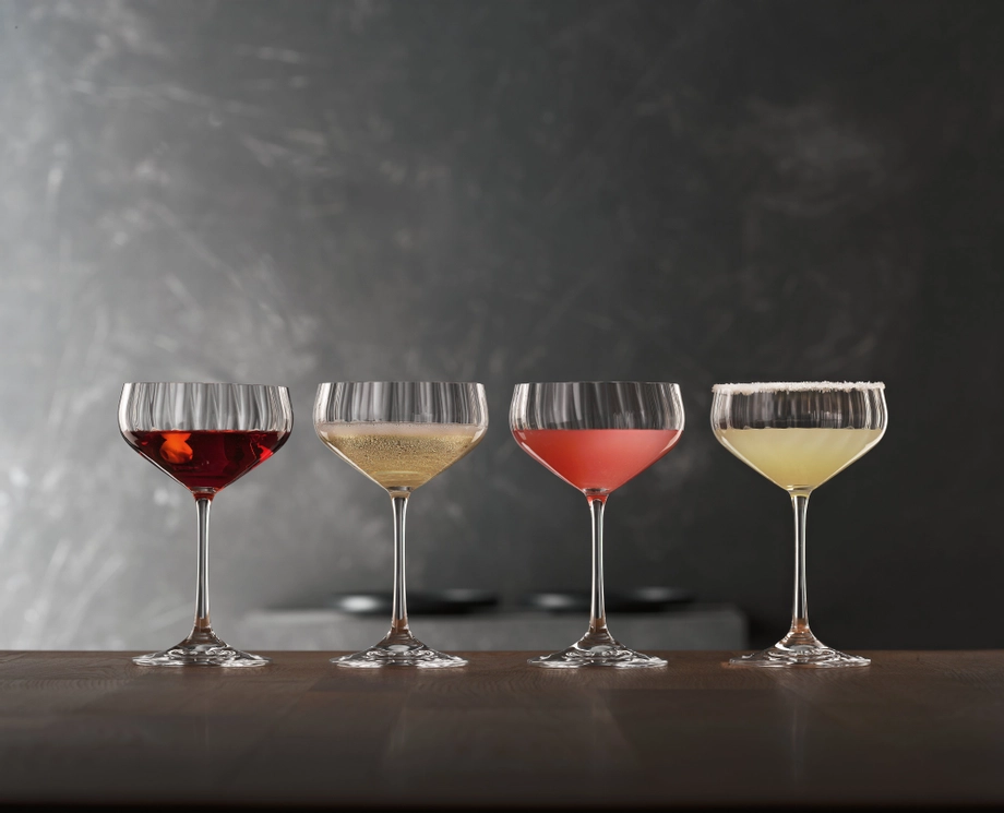 SPIEGELAU LifeStyle 4-Piece Coupette Glass Set – Crystal Cocktail Glasses