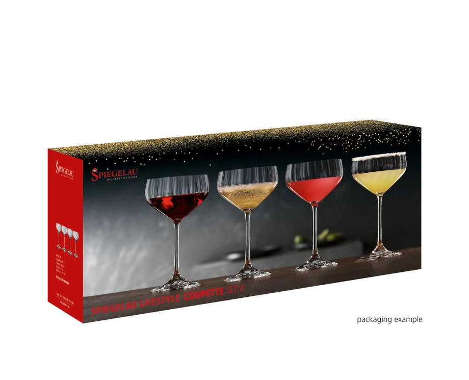 SPIEGELAU LifeStyle 4-Piece Coupette Glass Set – Crystal Cocktail Glasses