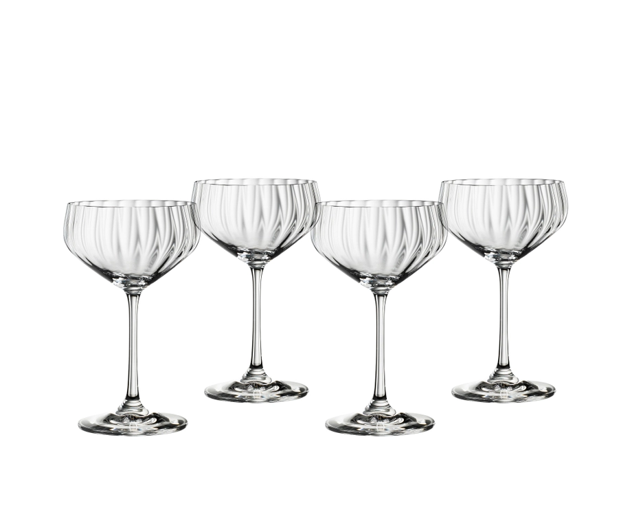 SPIEGELAU LifeStyle 4-Piece Coupette Glass Set – Crystal Cocktail Glasses
