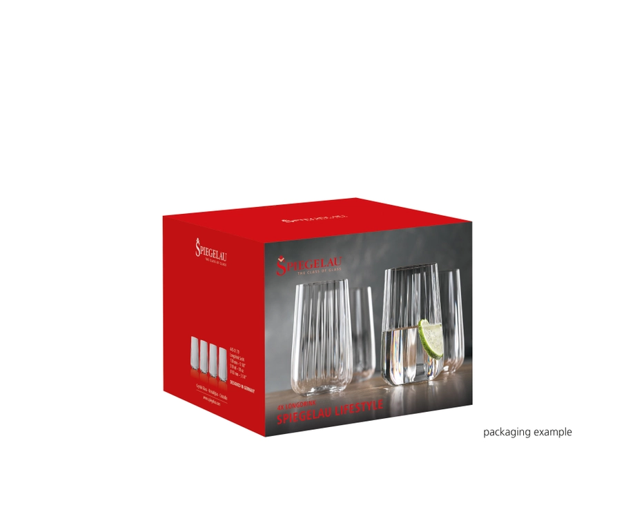 SPIEGELAU LifeStyle 4-Piece Long Drink Glass Set – Premium Crystal