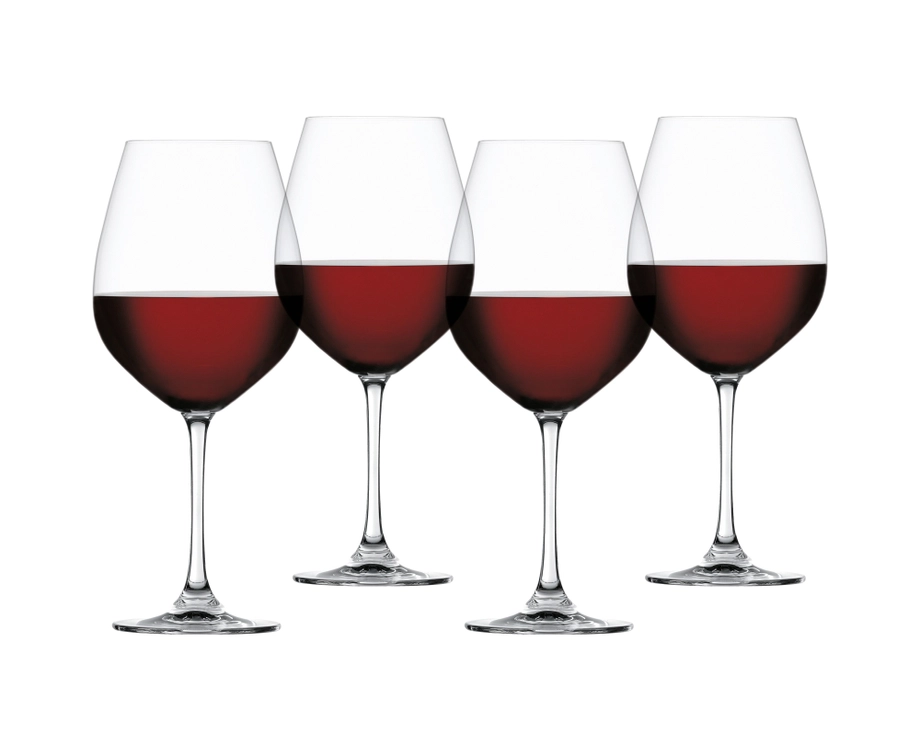 SPIEGELAU Salute Burgundy Wine Glasses – Set of 4