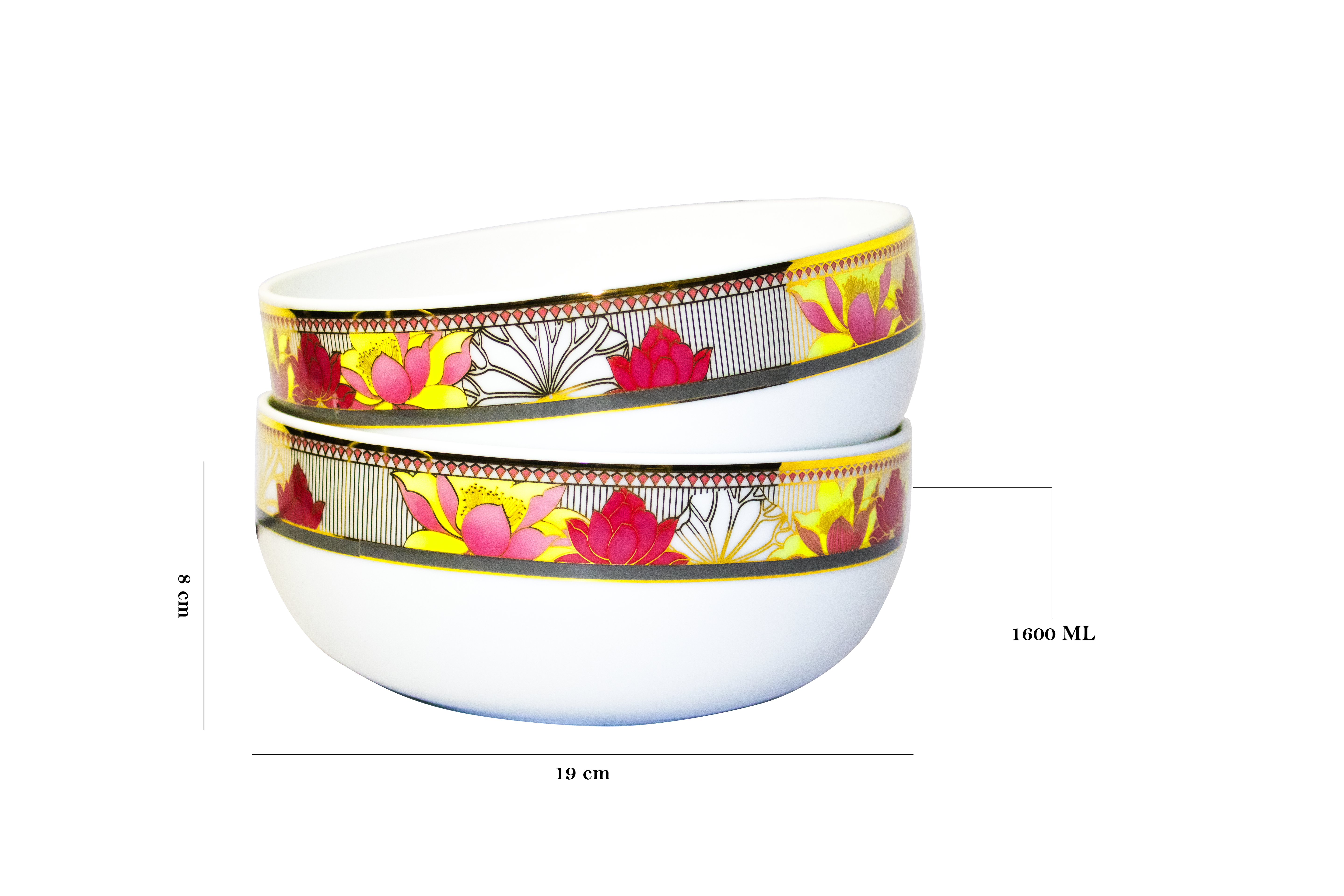 Azure By Dankotuwa Nymphaea 21-Piece Porcelain Dinner Set - Gold Lining