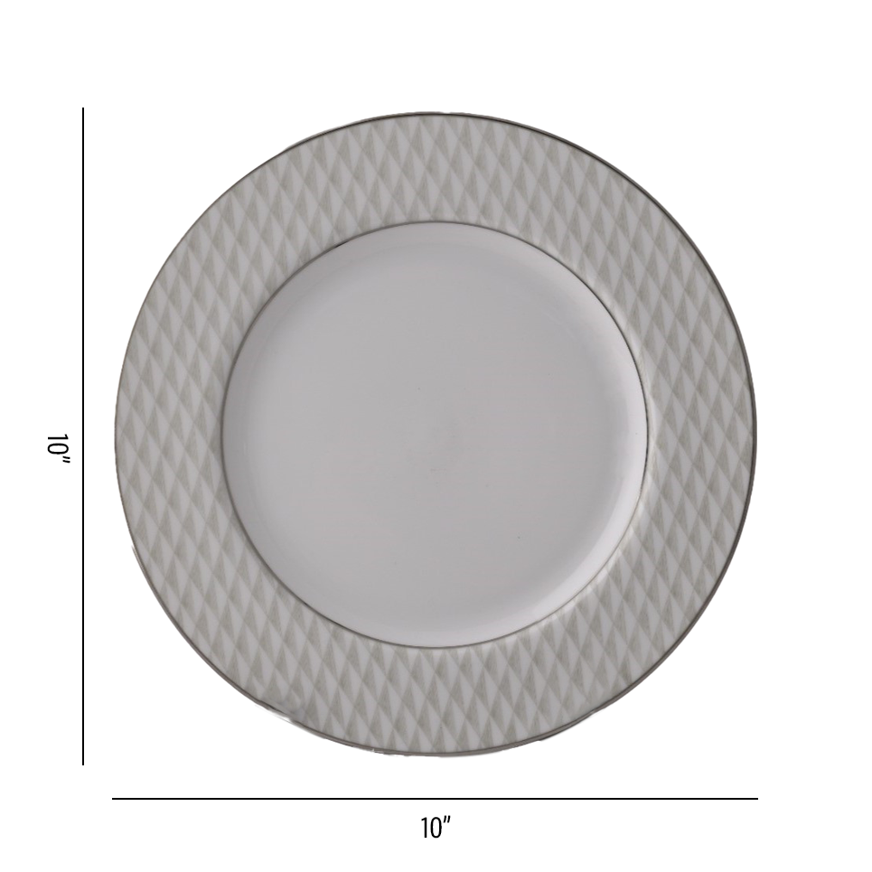 Azure By Dankotuwa Asuka 21-Piece Porcelain Dinner Set - Platinum Lining