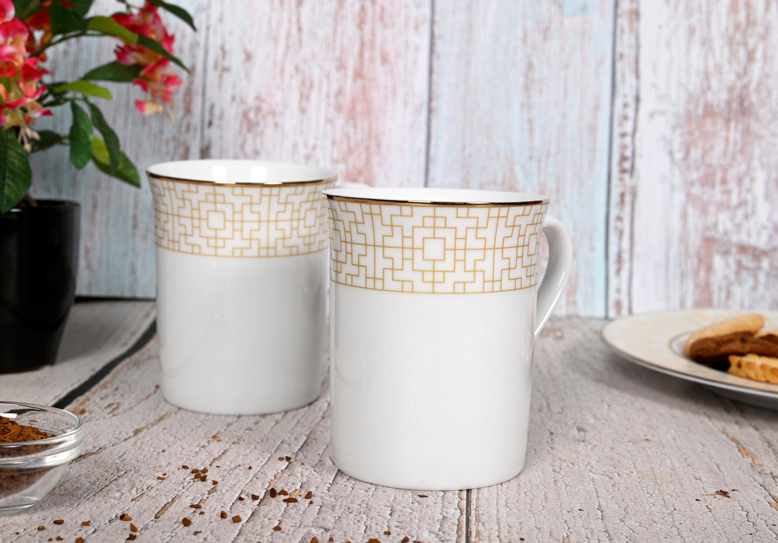 Azure by Dankotuwa Dimension – Set of 2 Gold Lining Mug Set