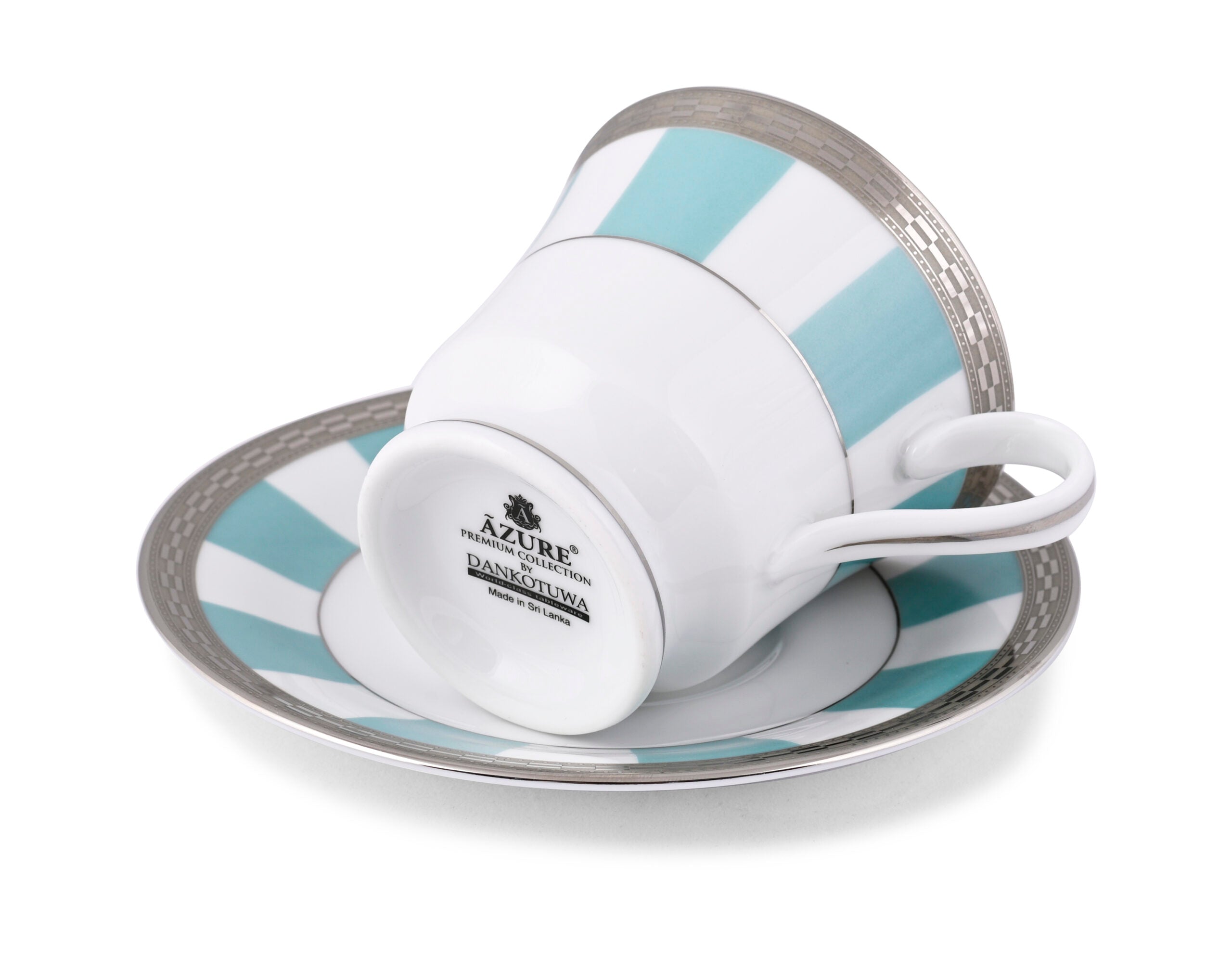 Teal Matiz Green 21-Piece Premium Porcelain Dinner Set by Dankotuwa