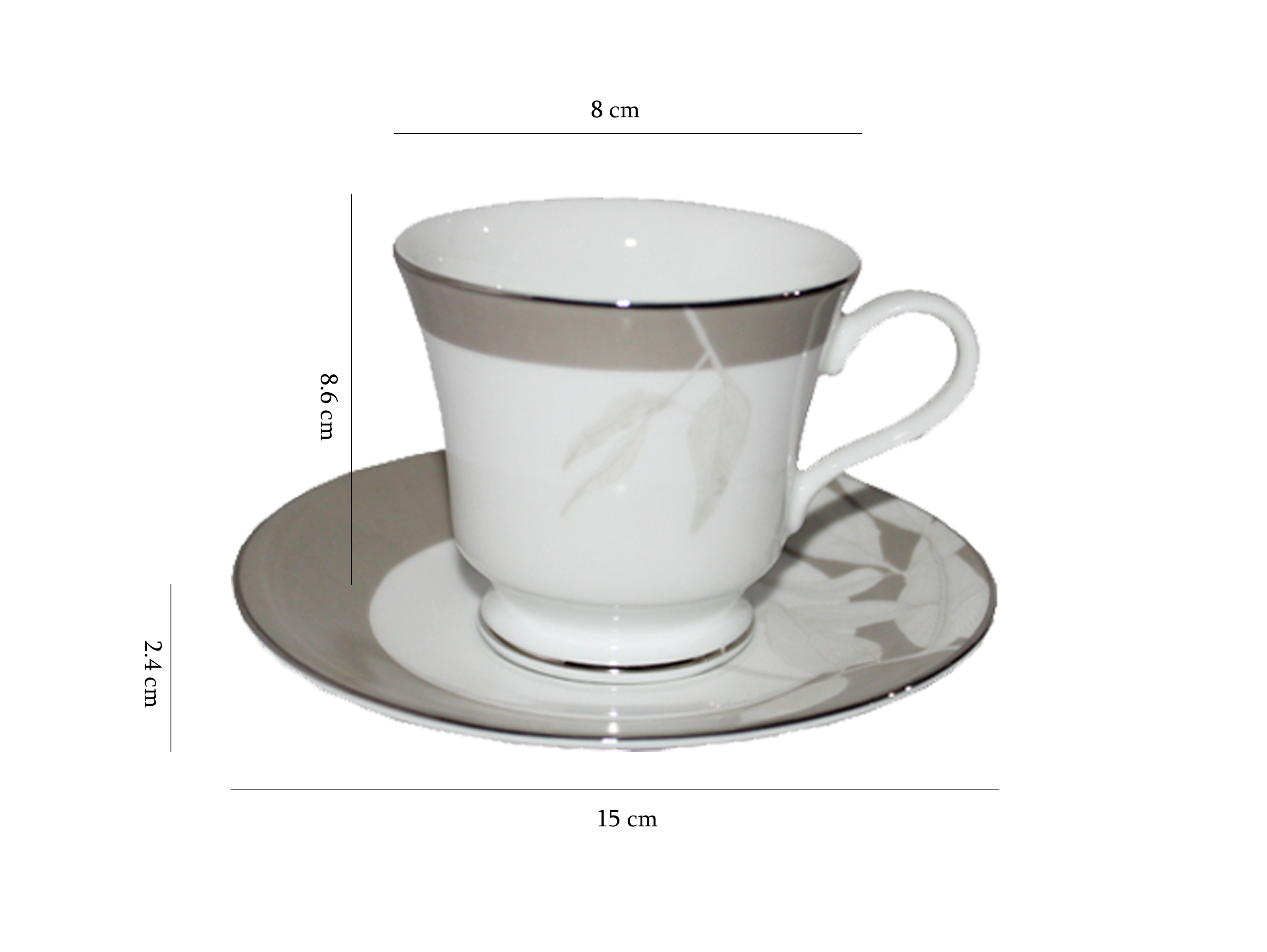 Azure By Dankotuwa Asuka – 12 Piece Platinum Lining Tea Set