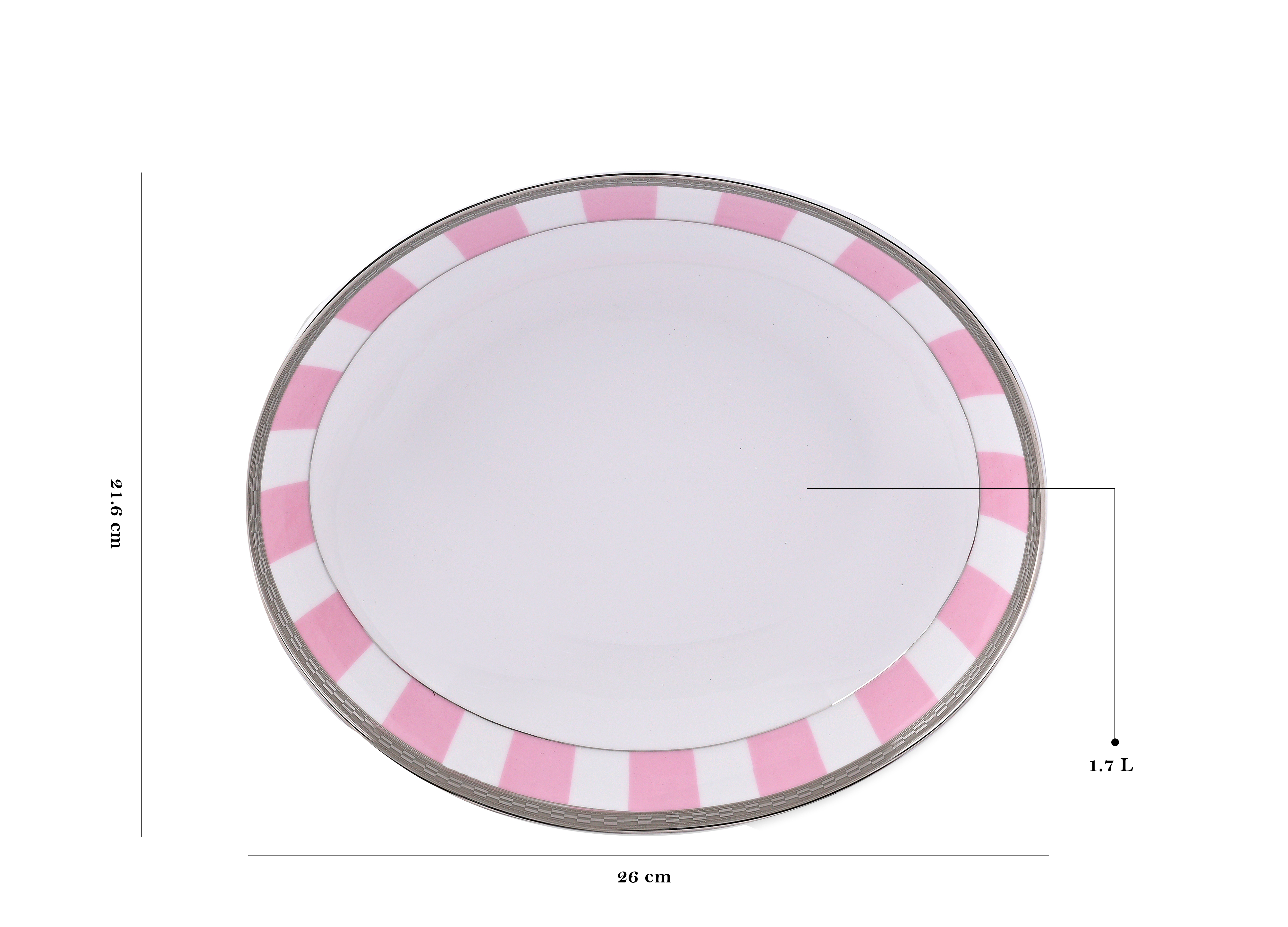 Azure By Dankotuwa Rose Matiz Baby Pink 21-Piece Porcelain Dinner Set - Platinum Lining