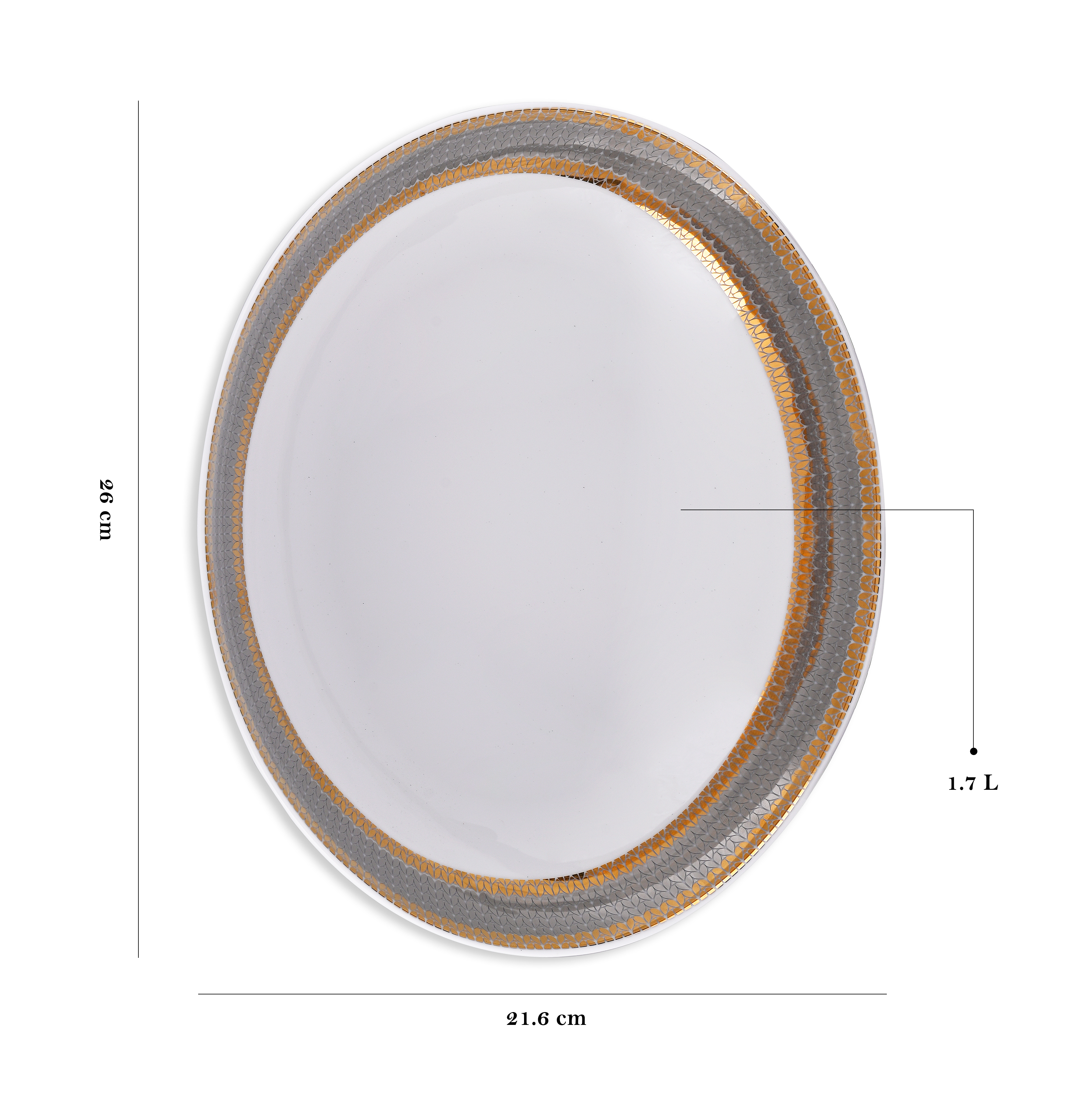 Azure By Dankotuwa Welkin 21-Piece Porcelain Dinner Set - Gold Lining