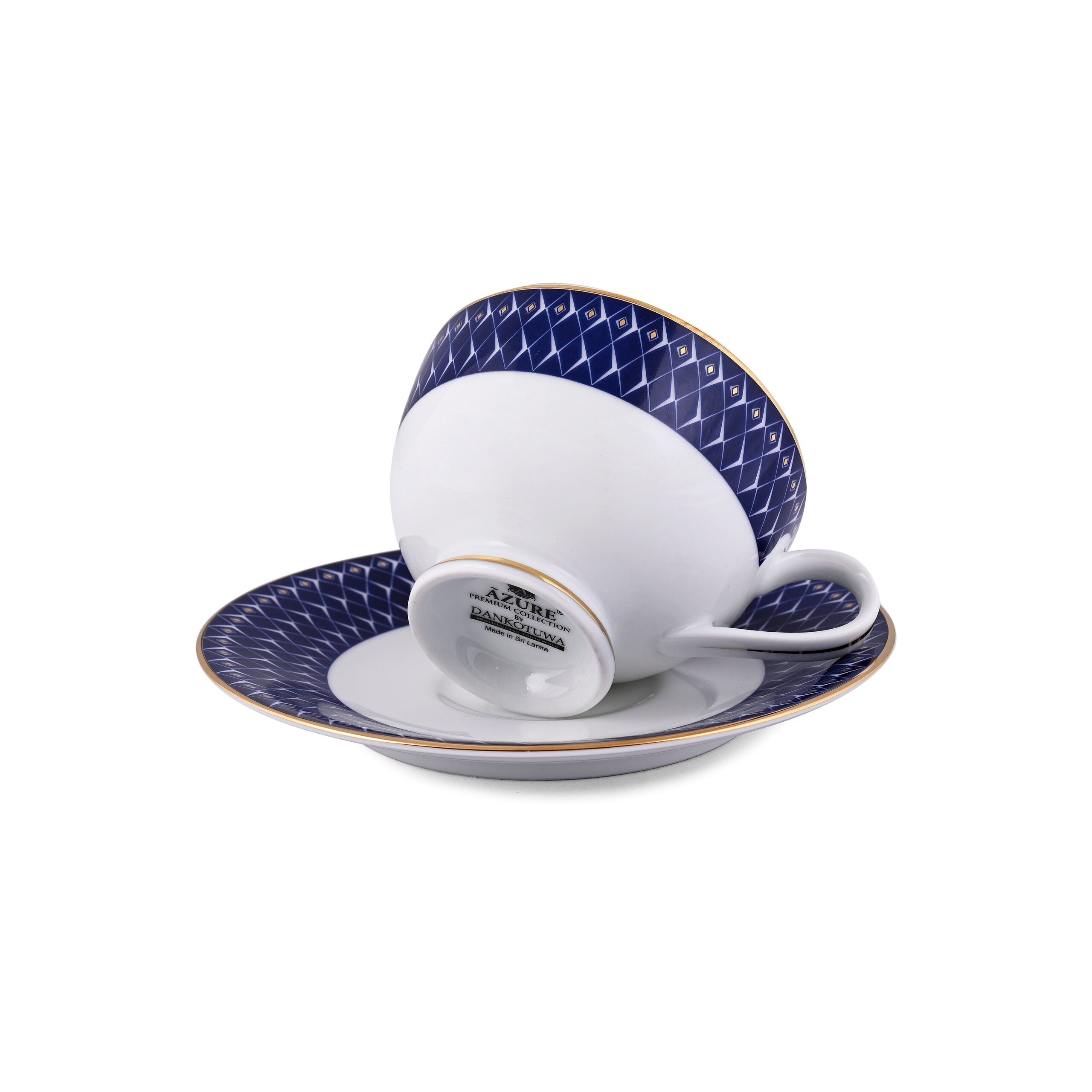 Azure by Dankotuwa Ocean Flore – 12 Piece Gold Lining Tea Set