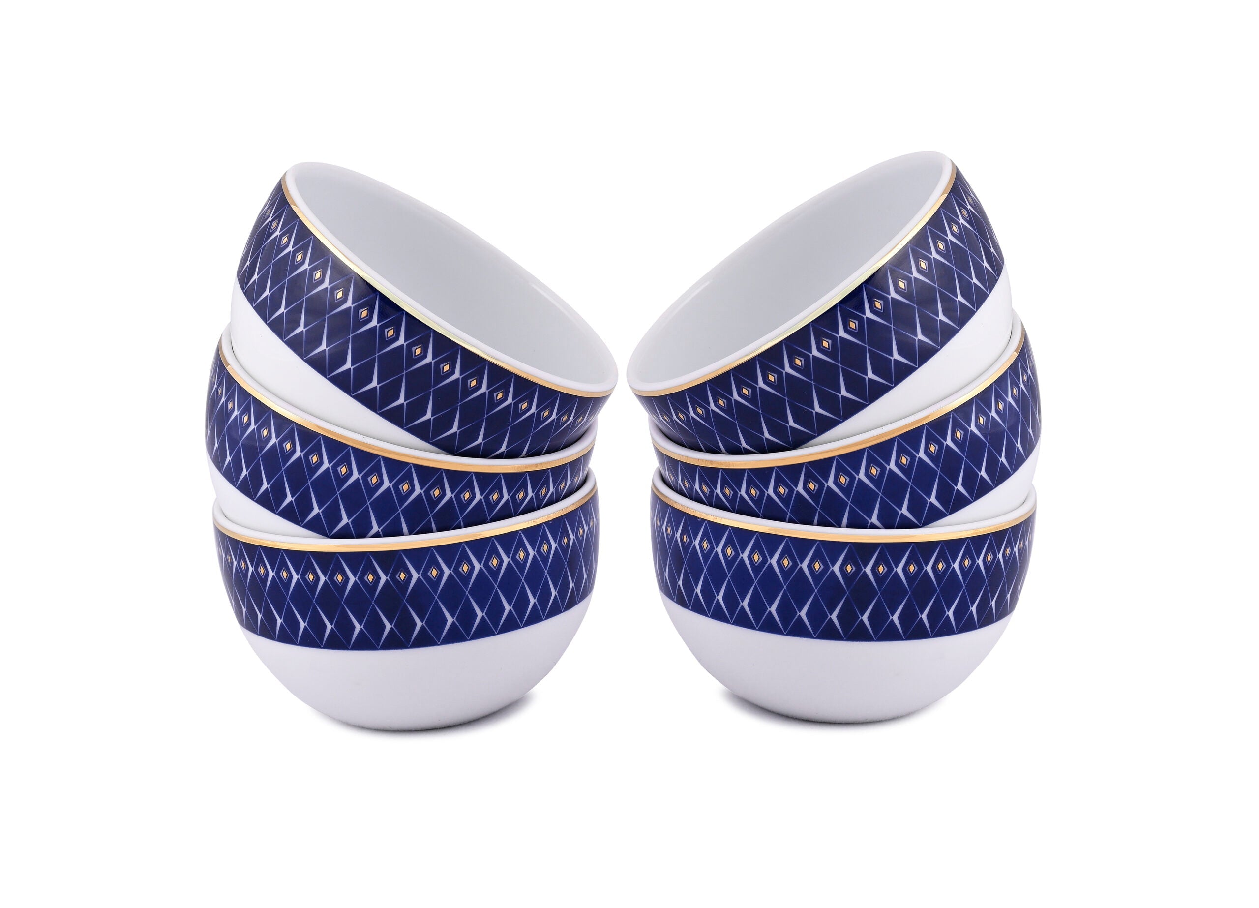 Azure By Dankotuwa Ocean Flore 21-Piece Porcelain Dinner Set - Gold Lining