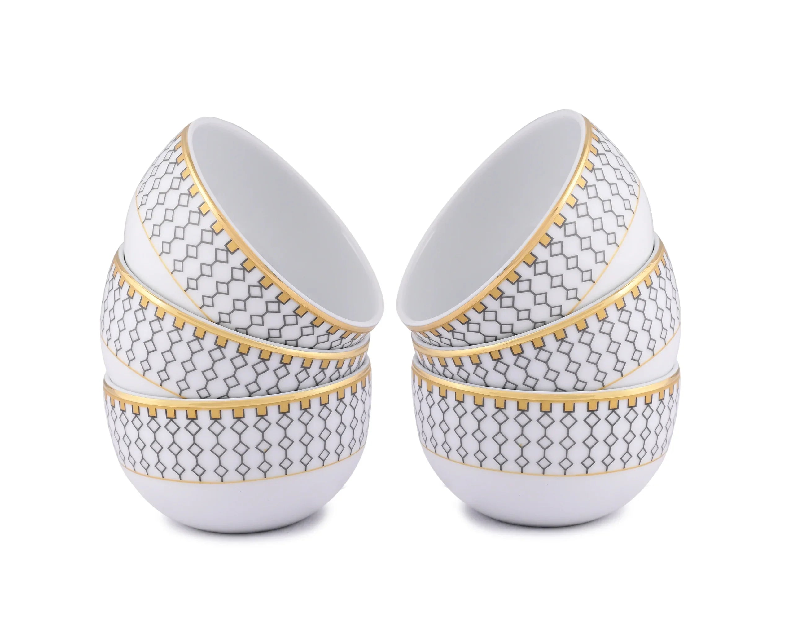 Azure By Dankotuwa Nira 21-Piece Porcelain Dinner Set - Gold Lining
