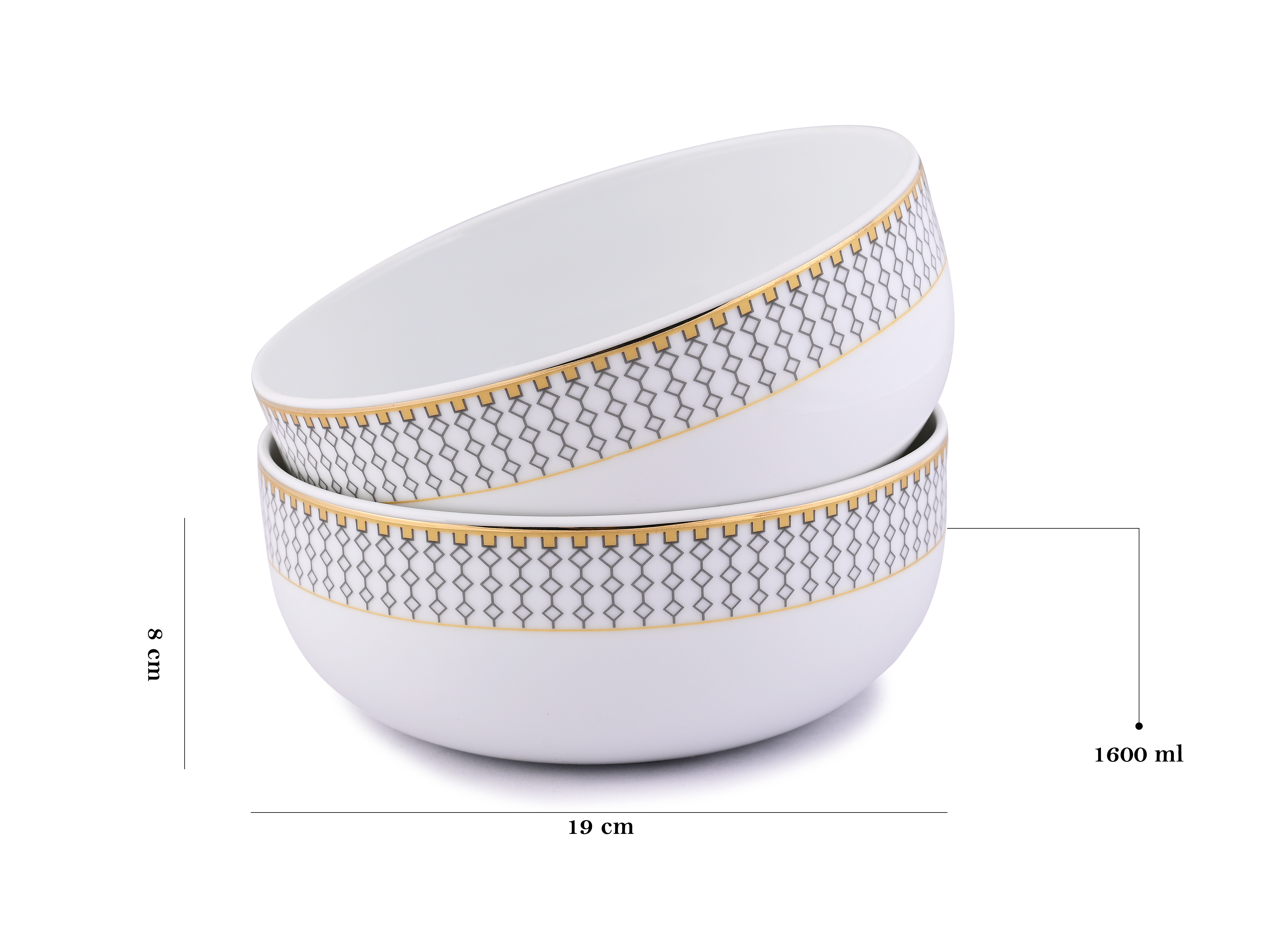 Azure By Dankotuwa Nira 21-Piece Porcelain Dinner Set - Gold Lining