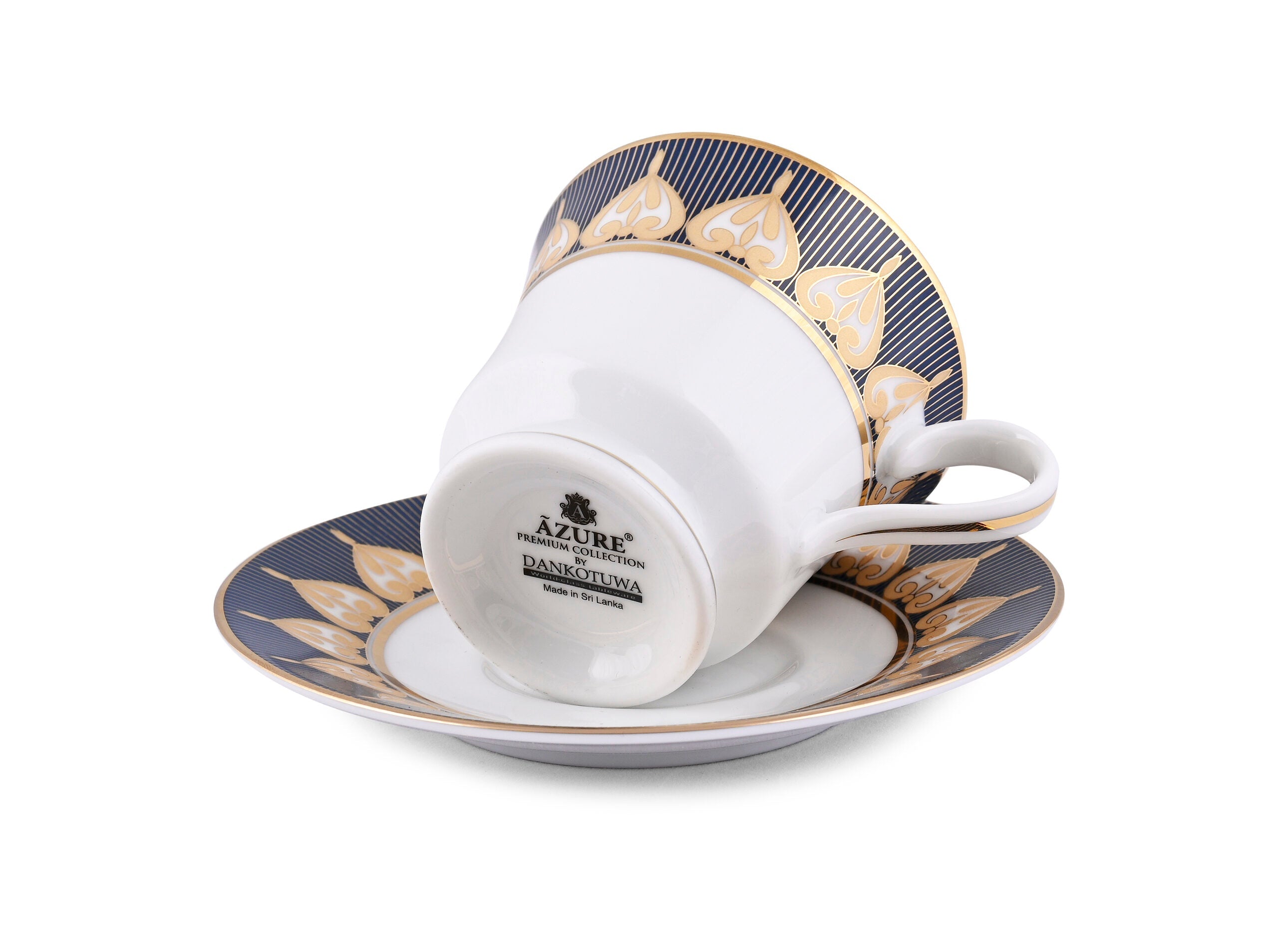 Azure by Dankotuwa Royal Calyx – 12 Piece Gold Lining Tea Set