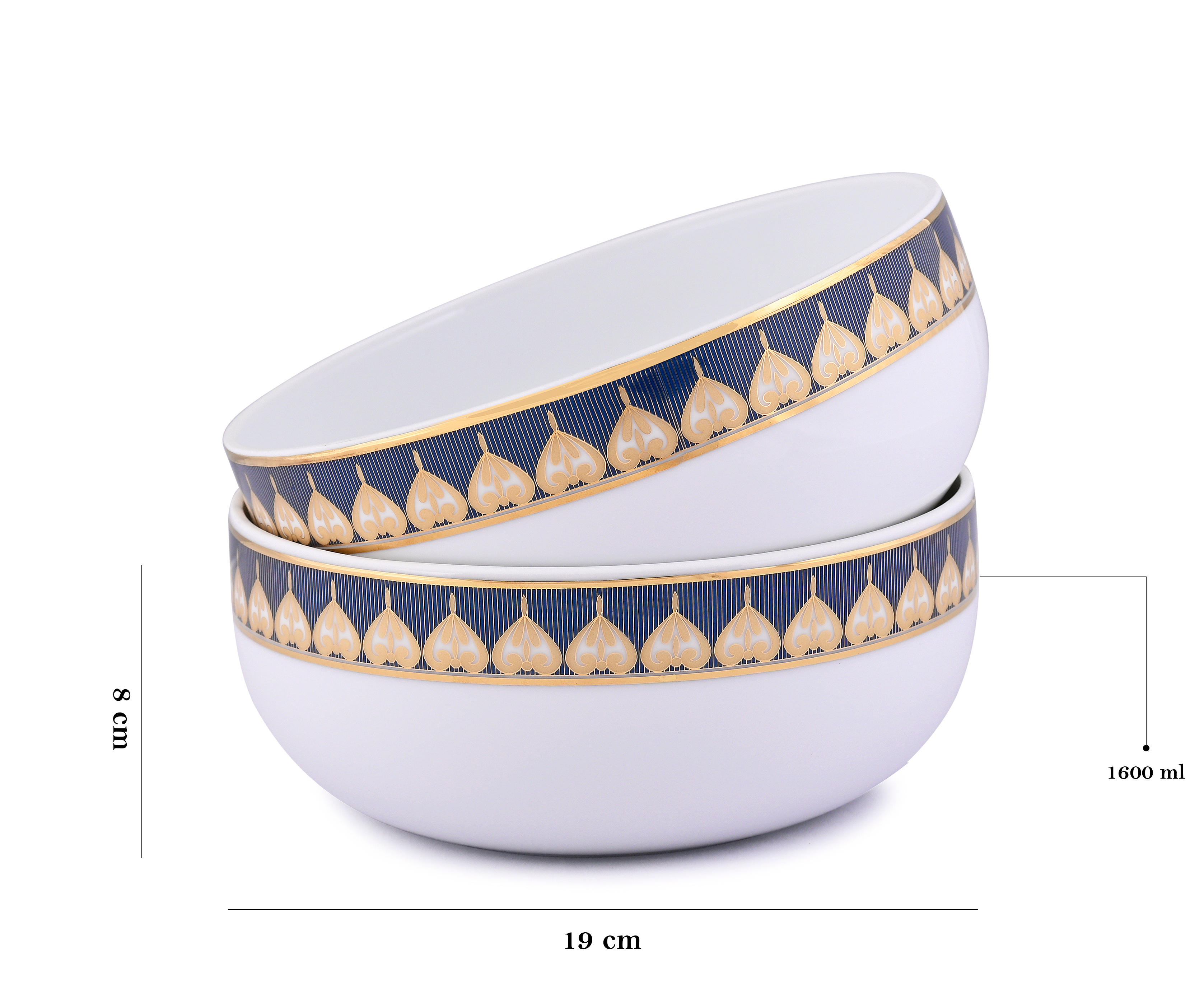 Azure By Dankotuwa Royal Calyx 21-Piece Porcelain Dinner Set - Gold Lining