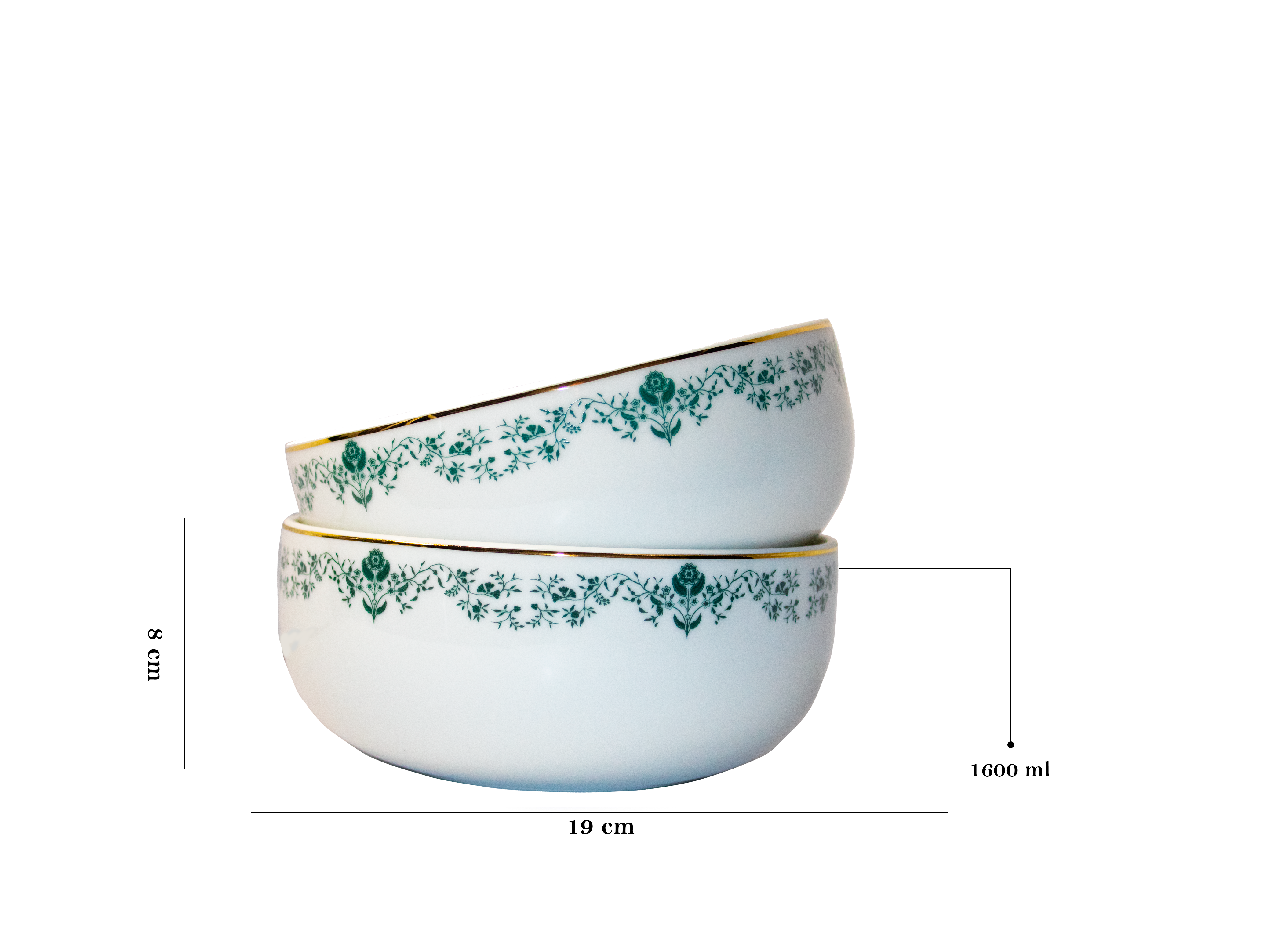 Azure By Dankotuwa Floeur 21-Piece Porcelain Dinner Set - Gold Lining