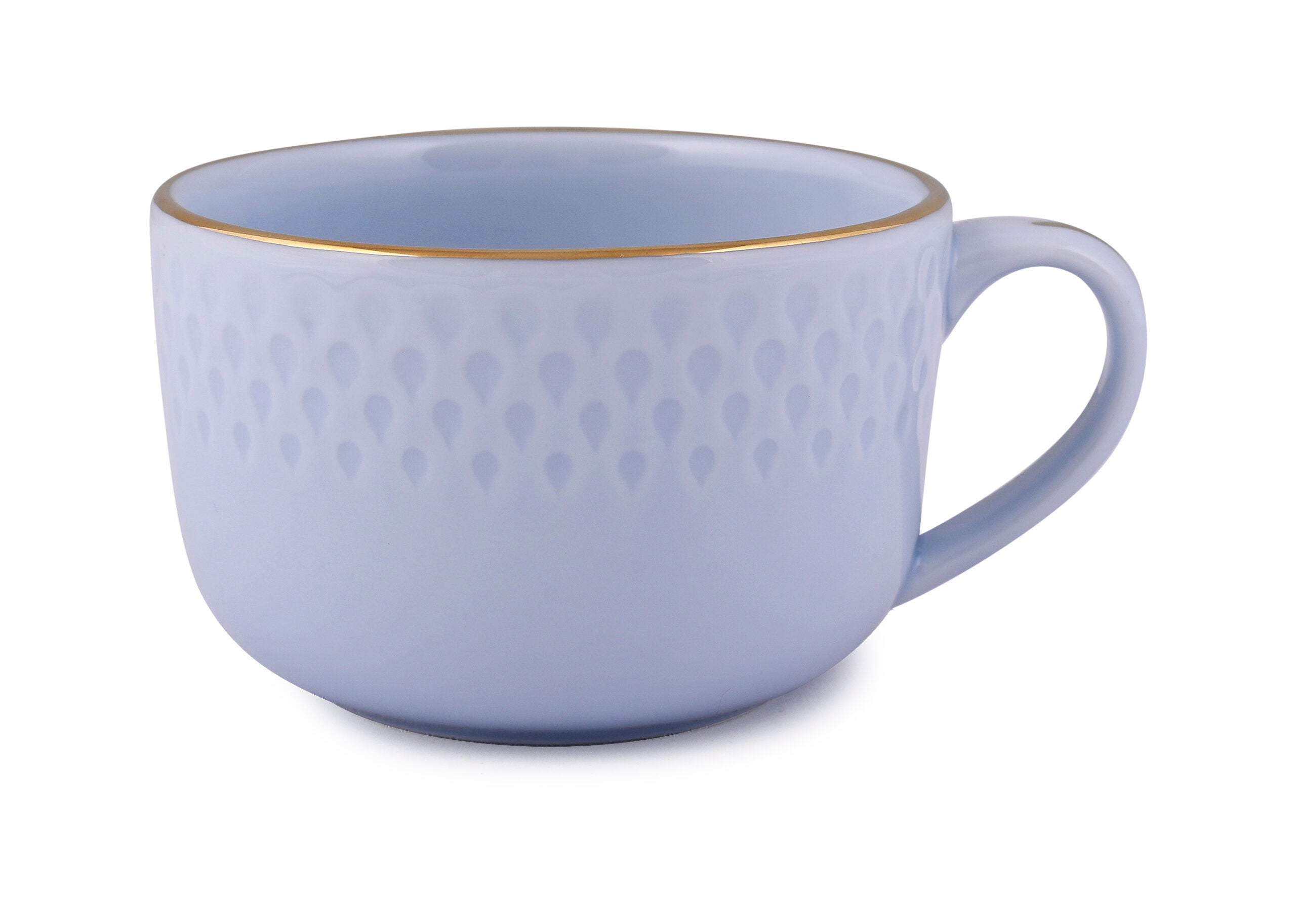 Azure by Dankotuwa Water Drop Blue – 12 Piece Gold Lining Tea Set