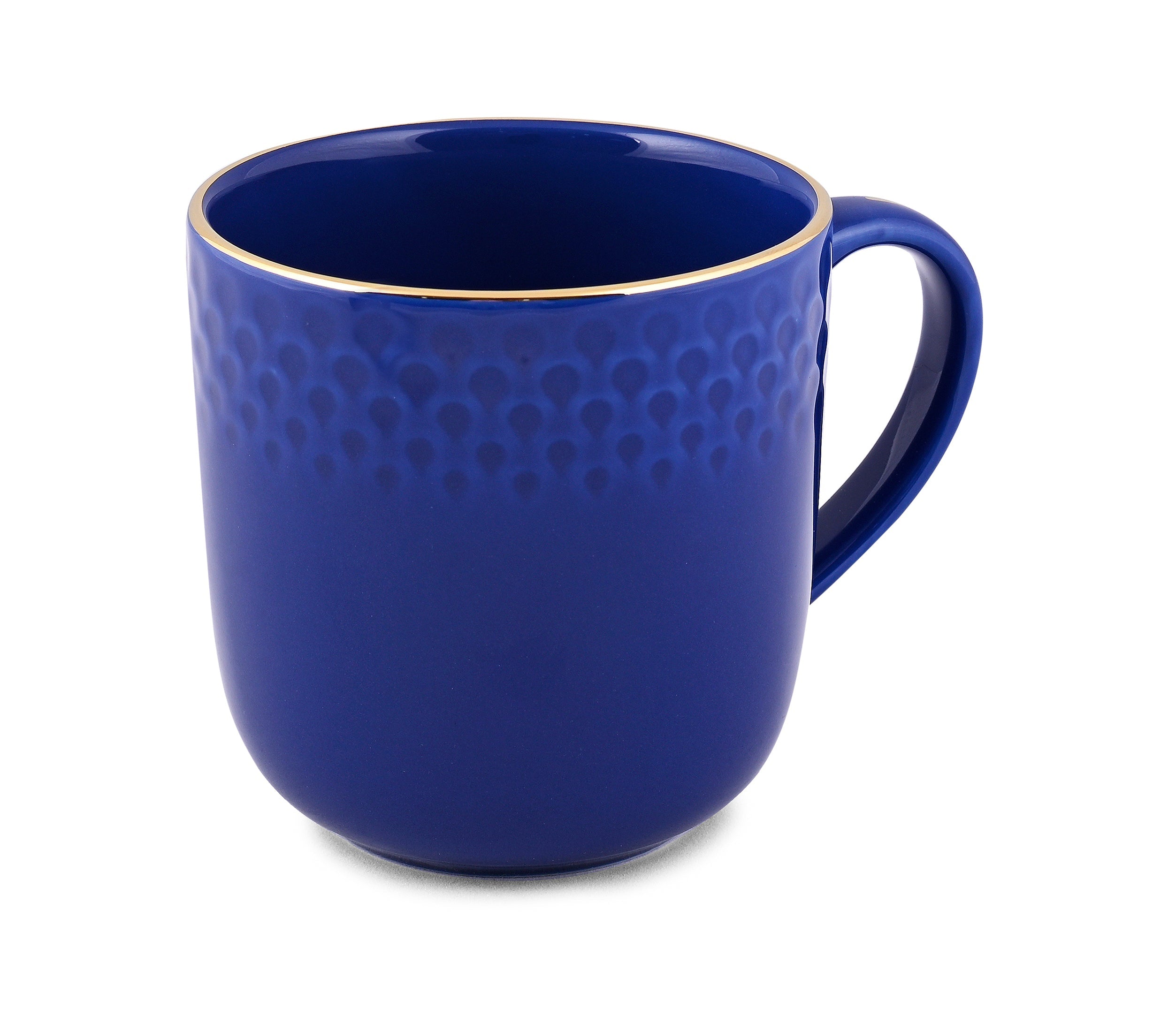 Azure by Dankotuwa Water Drop Dark Blue – Set of 2 Gold Lining Mug Set