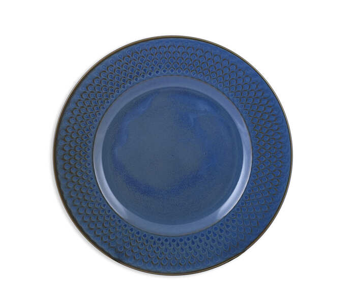 Azure By Dankotuwa Water Drop Reactive Blue 21-Piece Porcelain Dinner Set