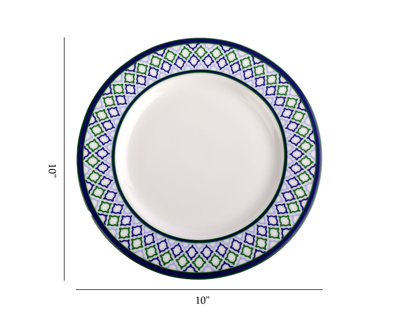 Azure Moroccan Trellis – 21 Piece Dinner Set