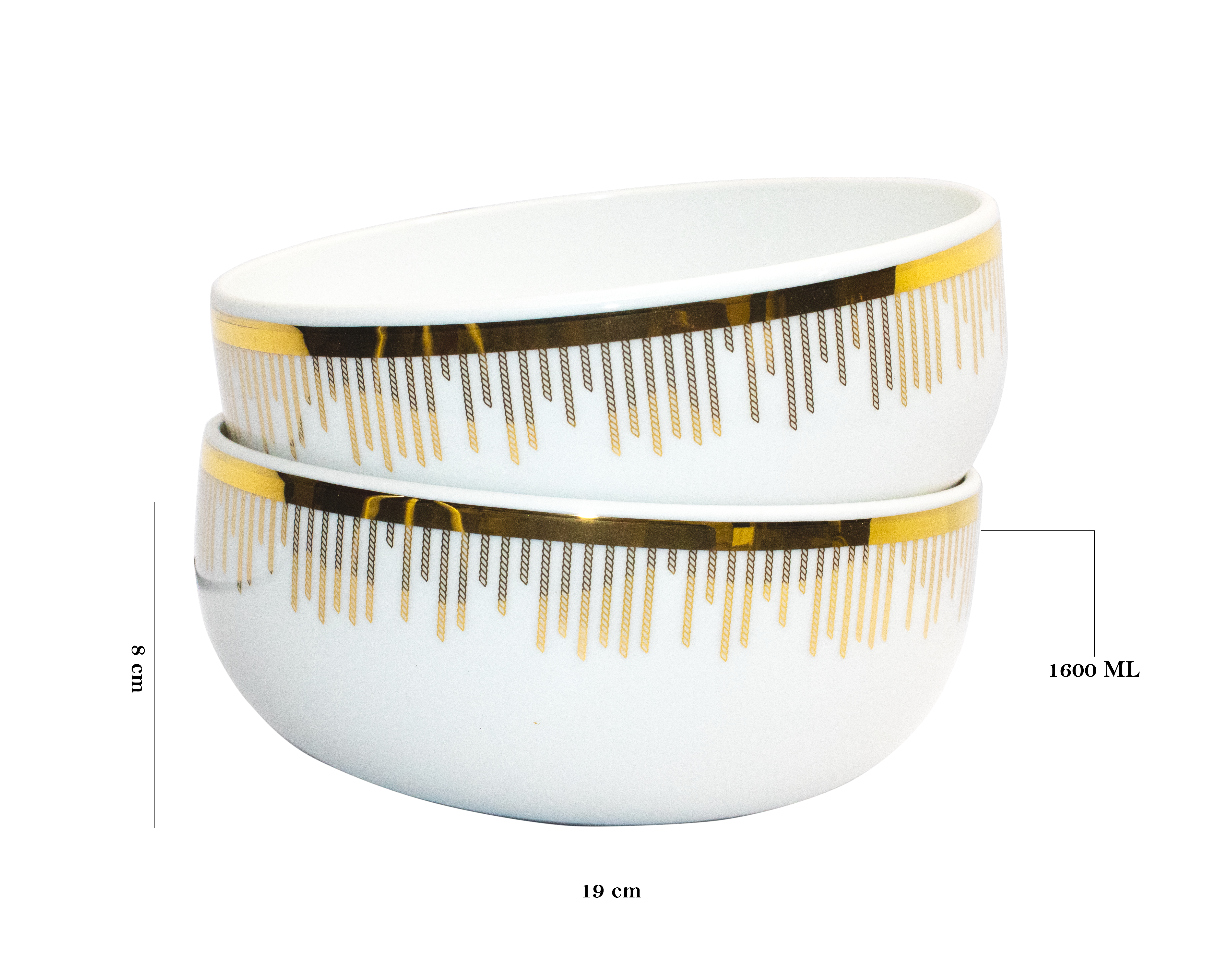 Azure By Dankotuwa Kane 21-Piece Premium Porcelain Dinner Set - Gold Lining