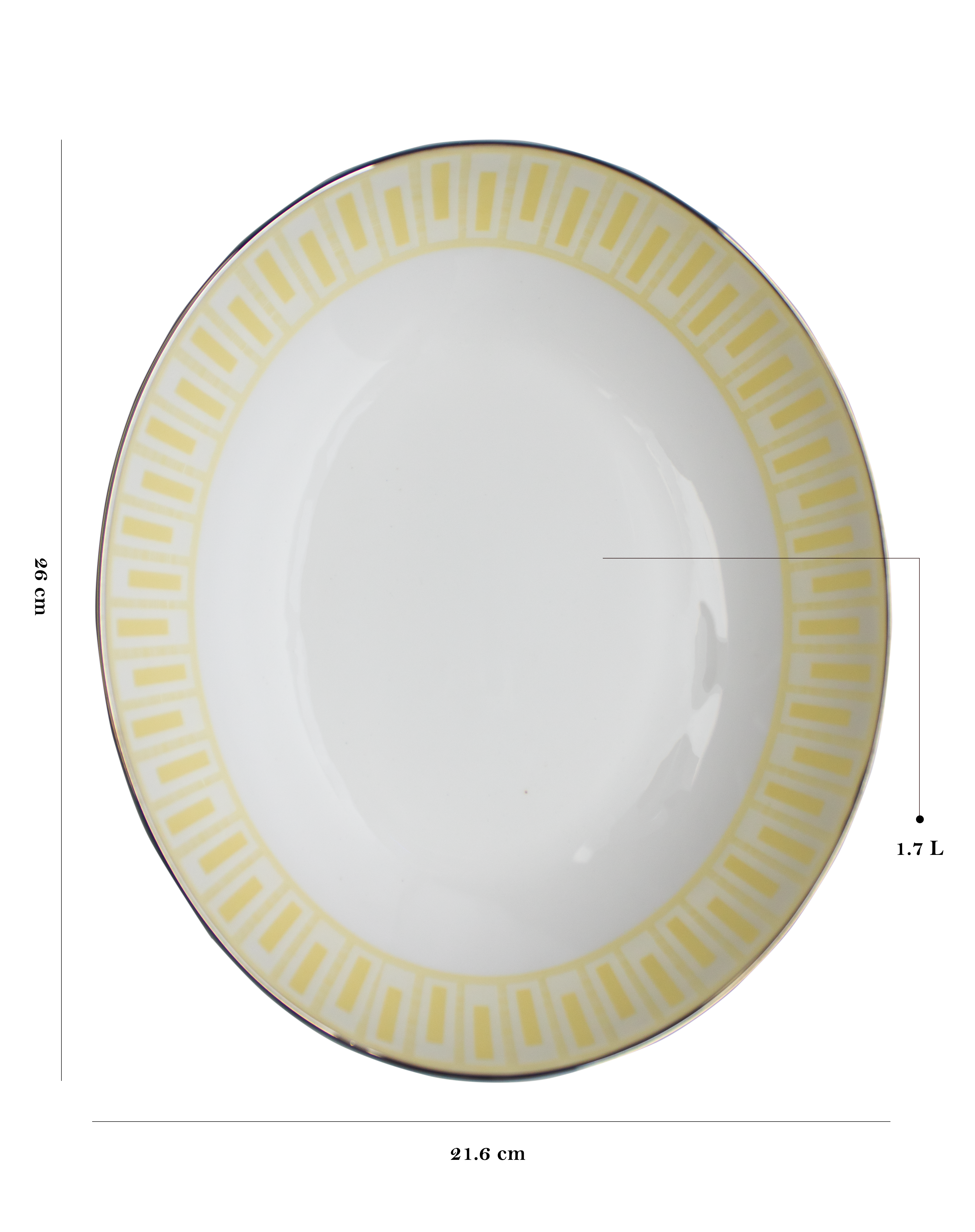 Azure By Dankotuwa Balad 21-Piece Porcelain Dinner Set - Gold Lining