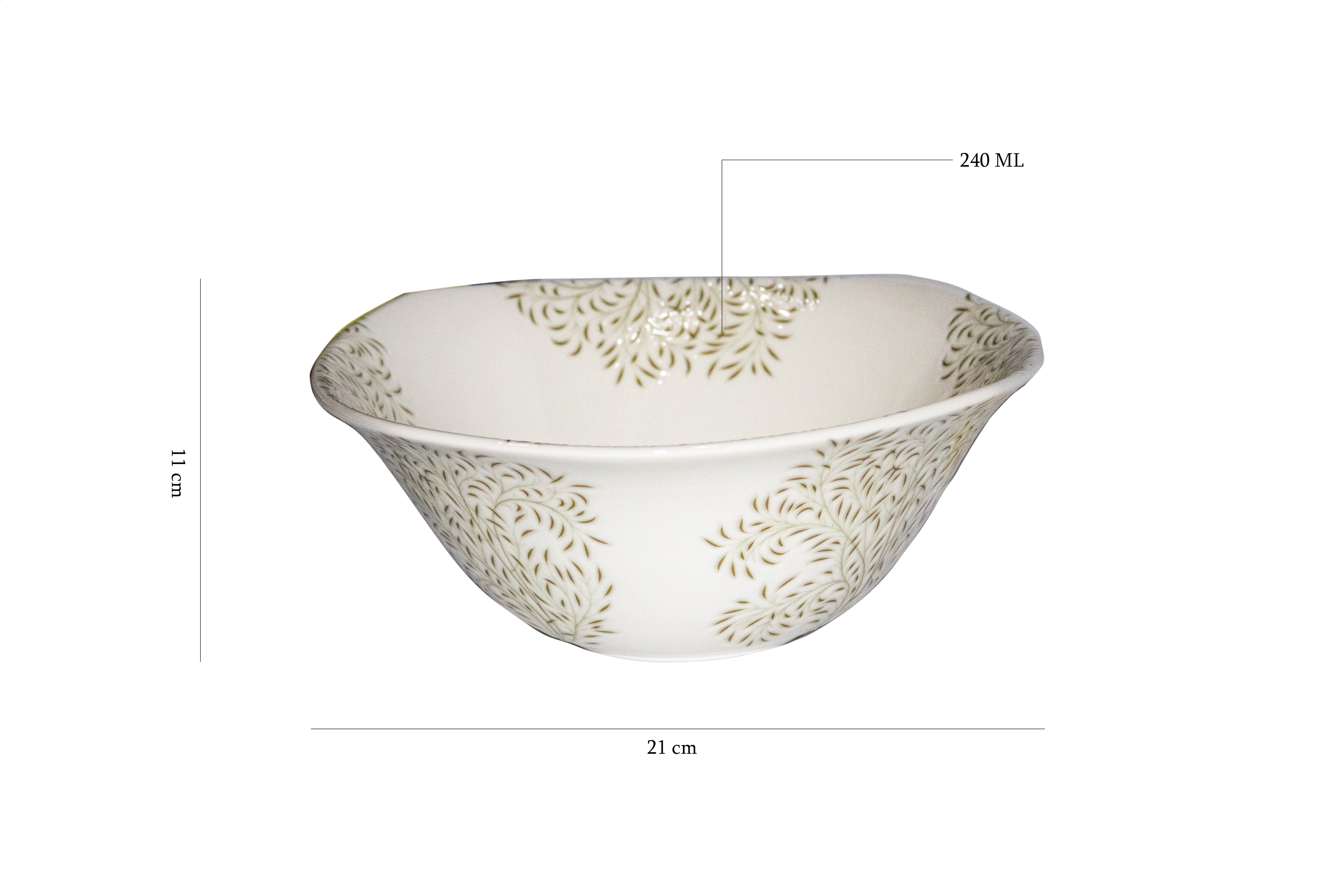 Azure By Dankotuwa Green Leaf 15-Piece Porcelain Dinner Set