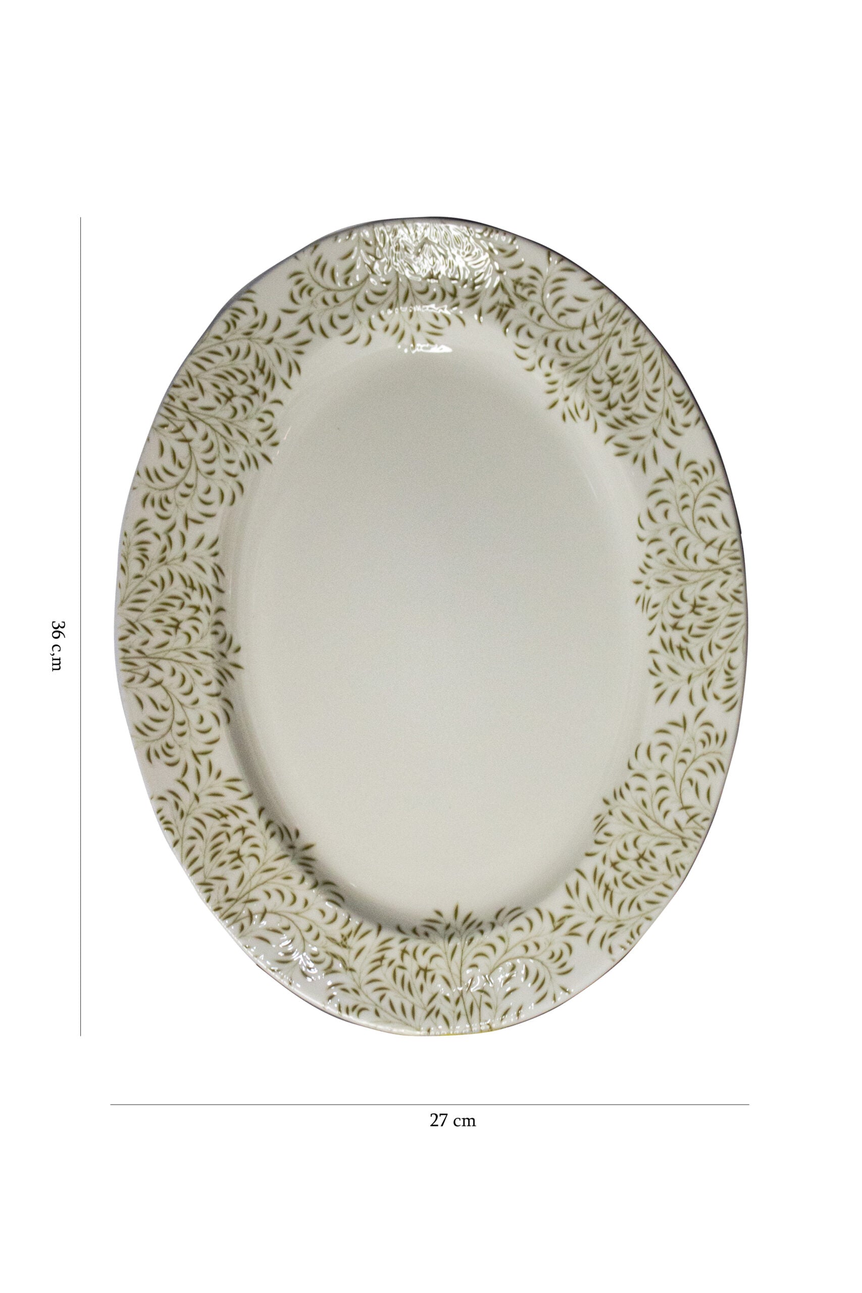 Azure By Dankotuwa Green Leaf 15-Piece Porcelain Dinner Set
