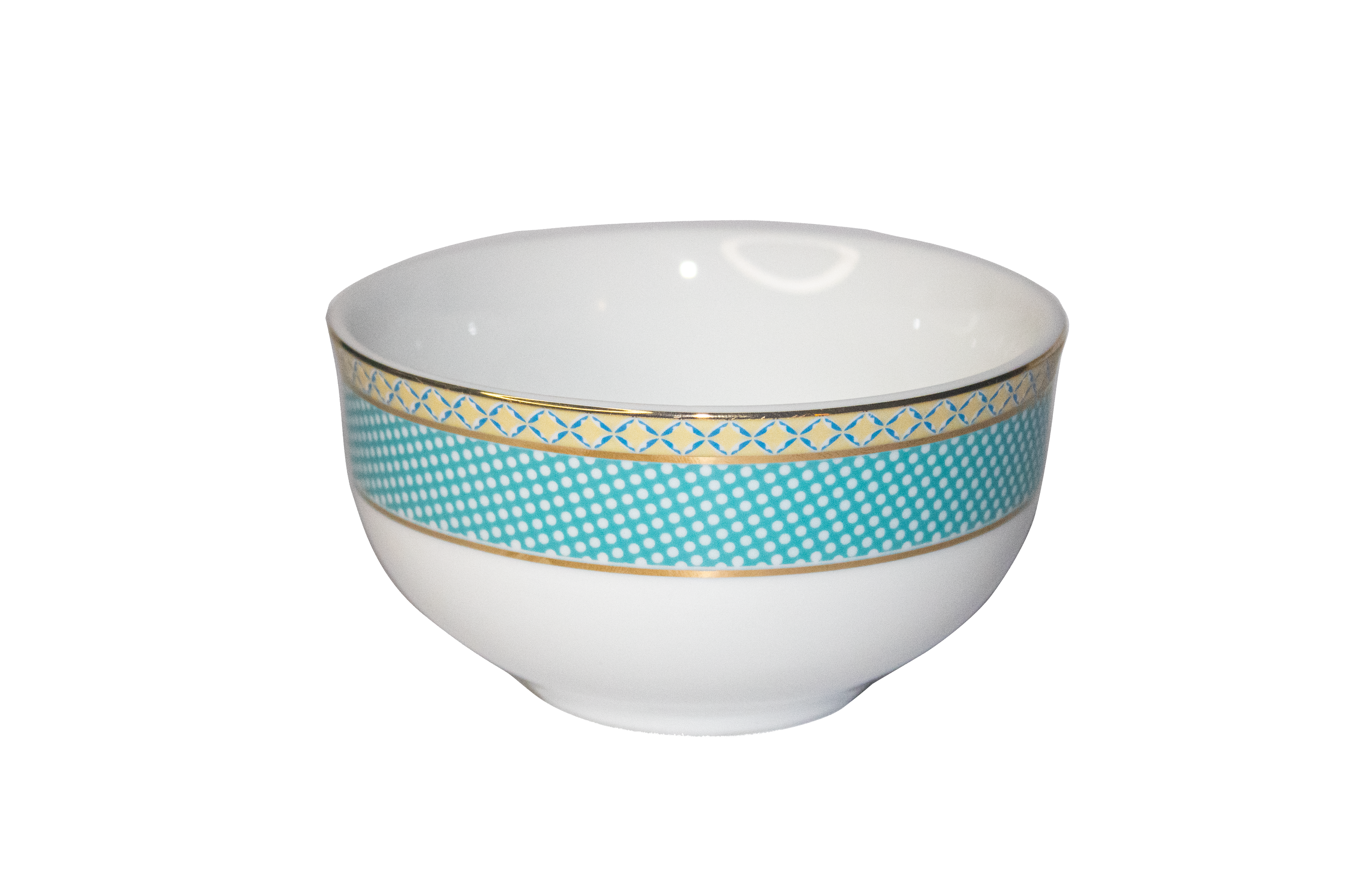 Azure Turquoise Royale – 21 Piece Gold Dinner Set