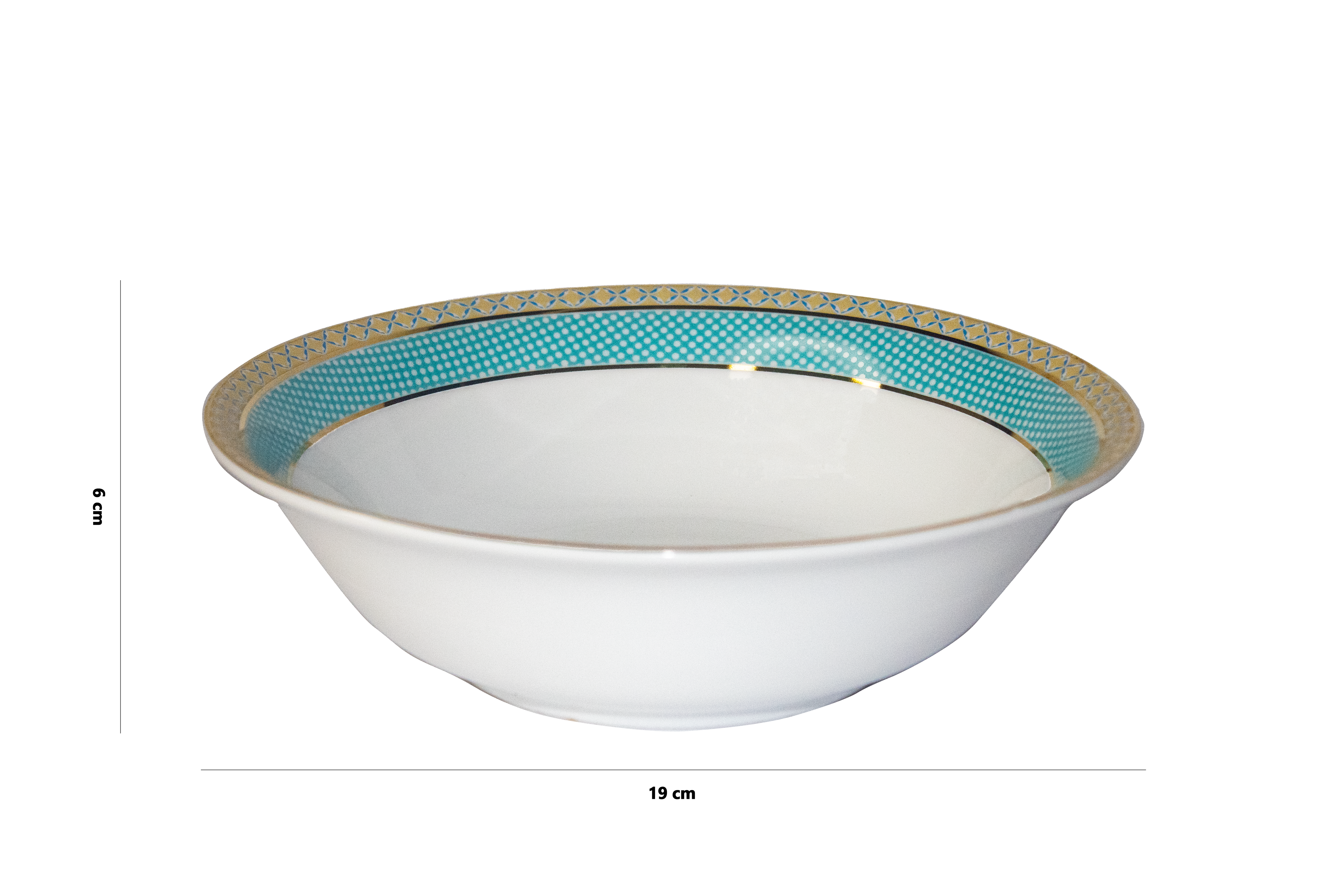 Azure Turquoise Royale – 21 Piece Gold Dinner Set